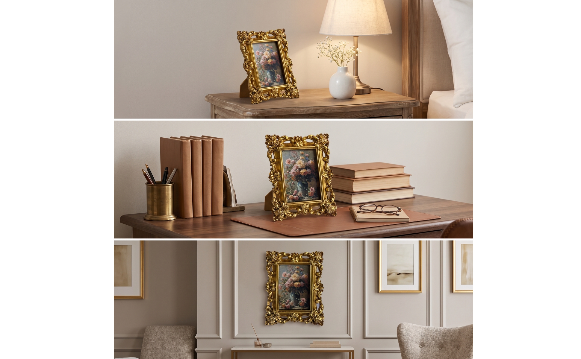 Ornate Picture Frame Antique-Style Vintage Picture Frame Mini