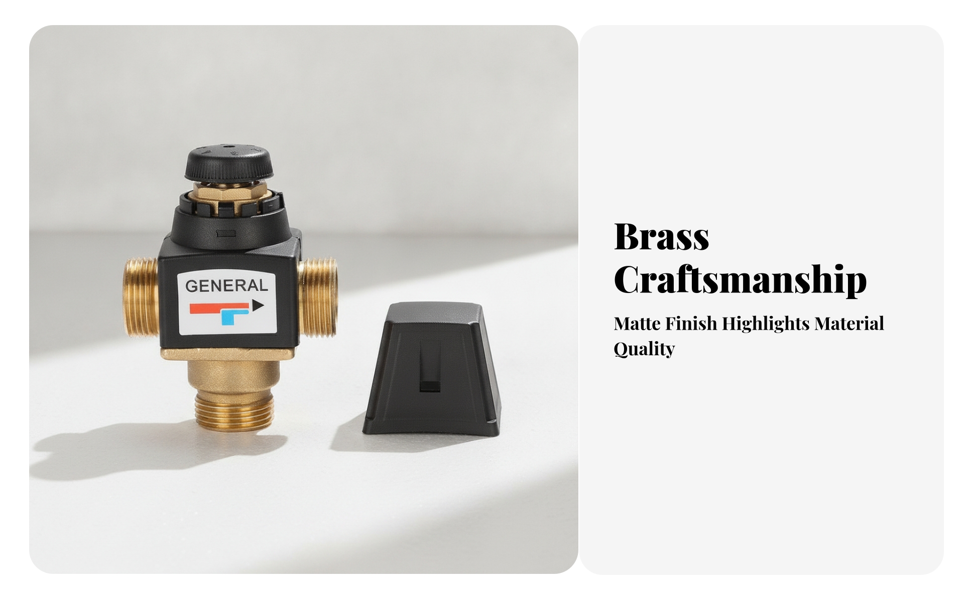 Thermostatic Mixing Valve Anti-Scald Thermostatic Valve with Guard Cover