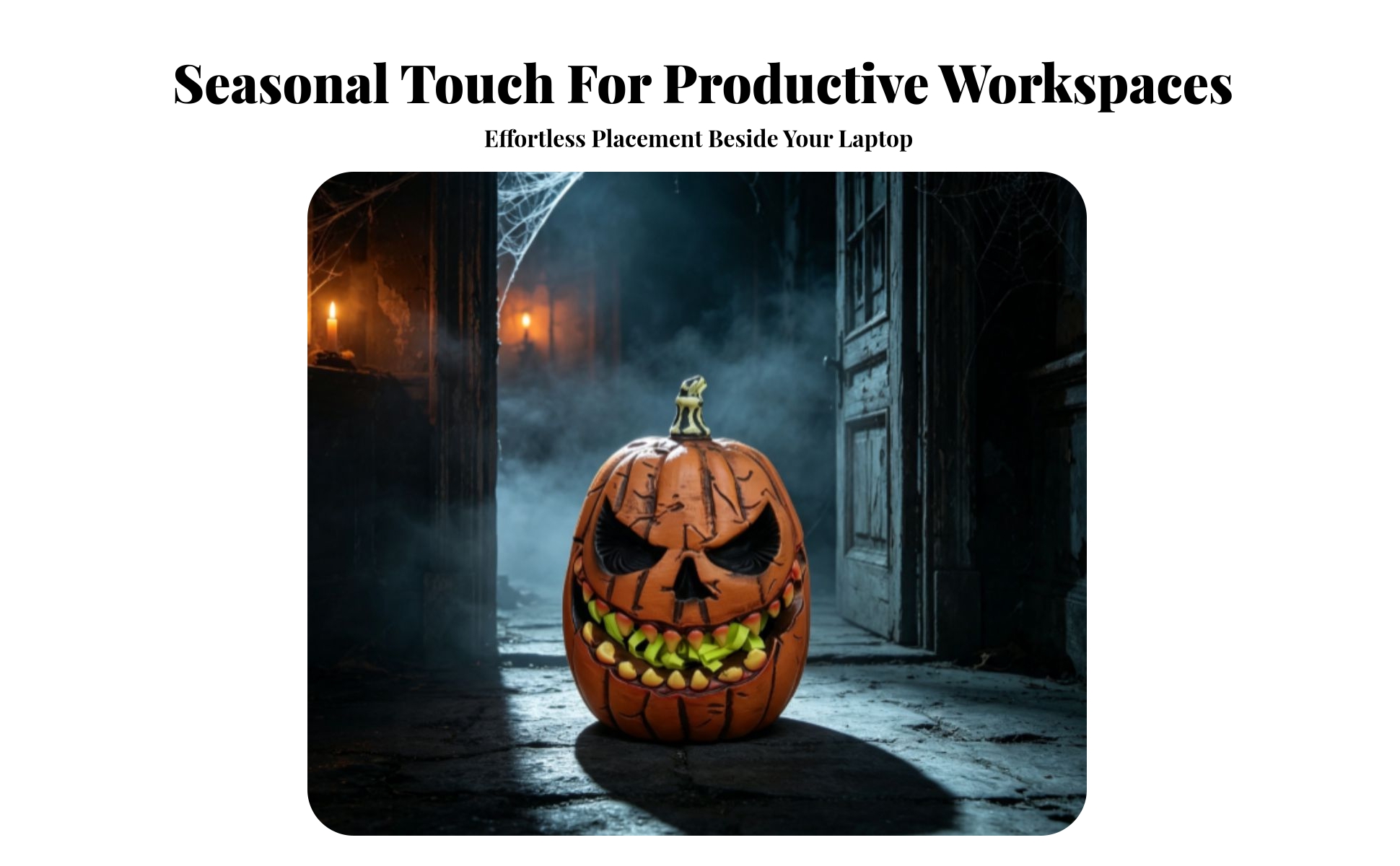 Pumpkin Animatronic with Skull Face Animated Lift-up Pumpkin Ornament Tabletop