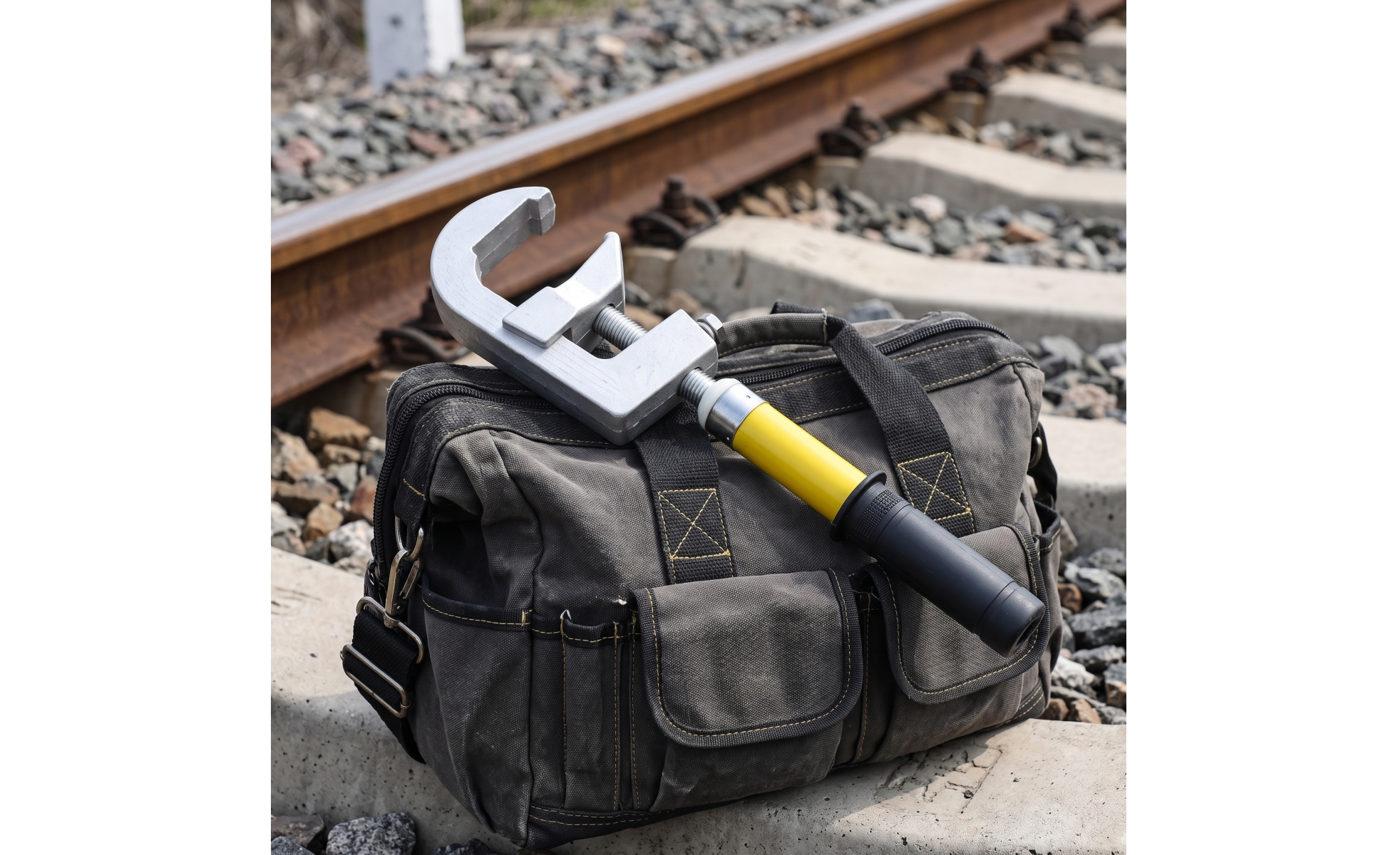 Rail Grounding Clamp Adjustable for Railway Technicians, Utility Workers