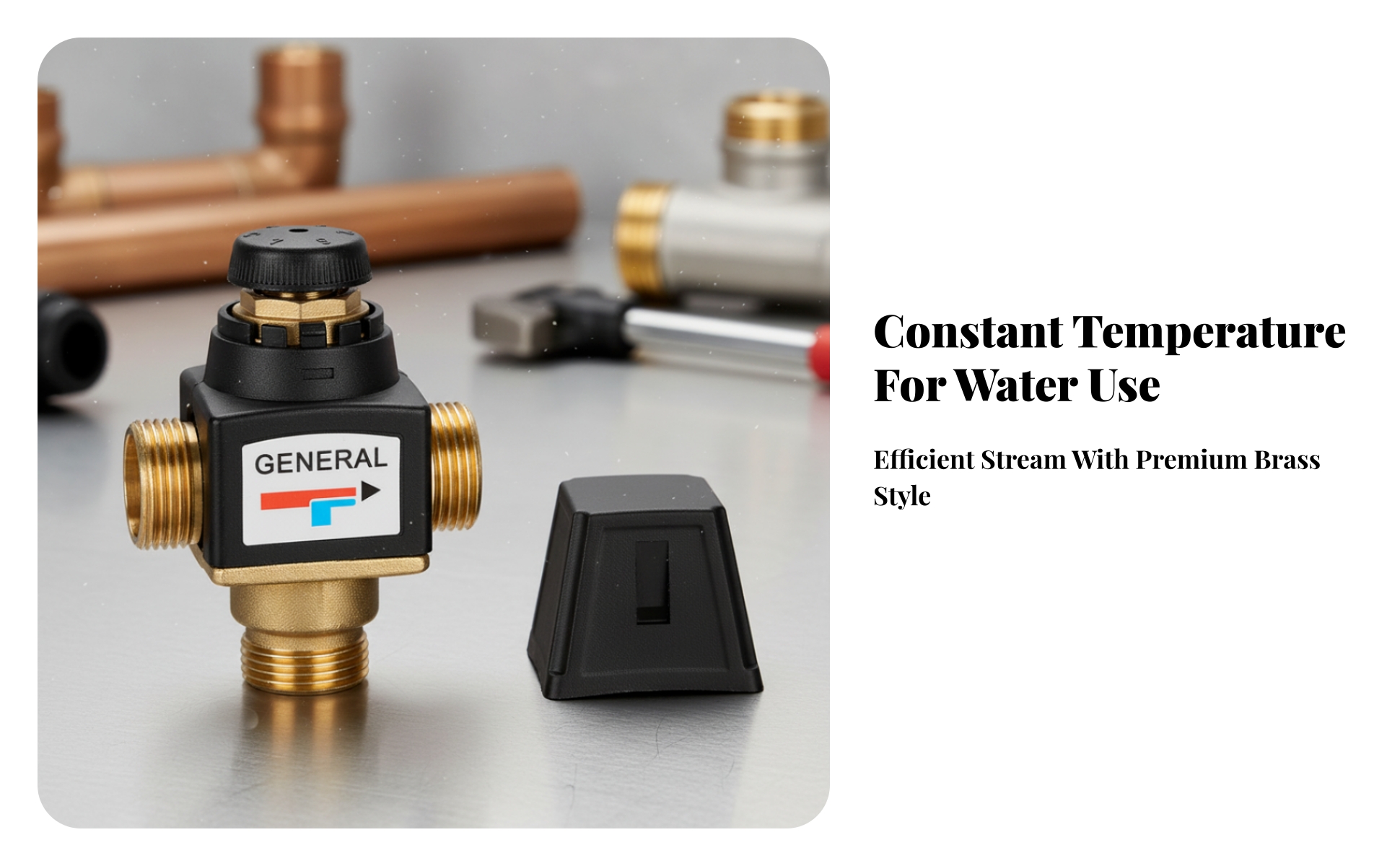 Thermostatic Mixing Valve Anti-Scald Thermostatic Valve with Guard Cover