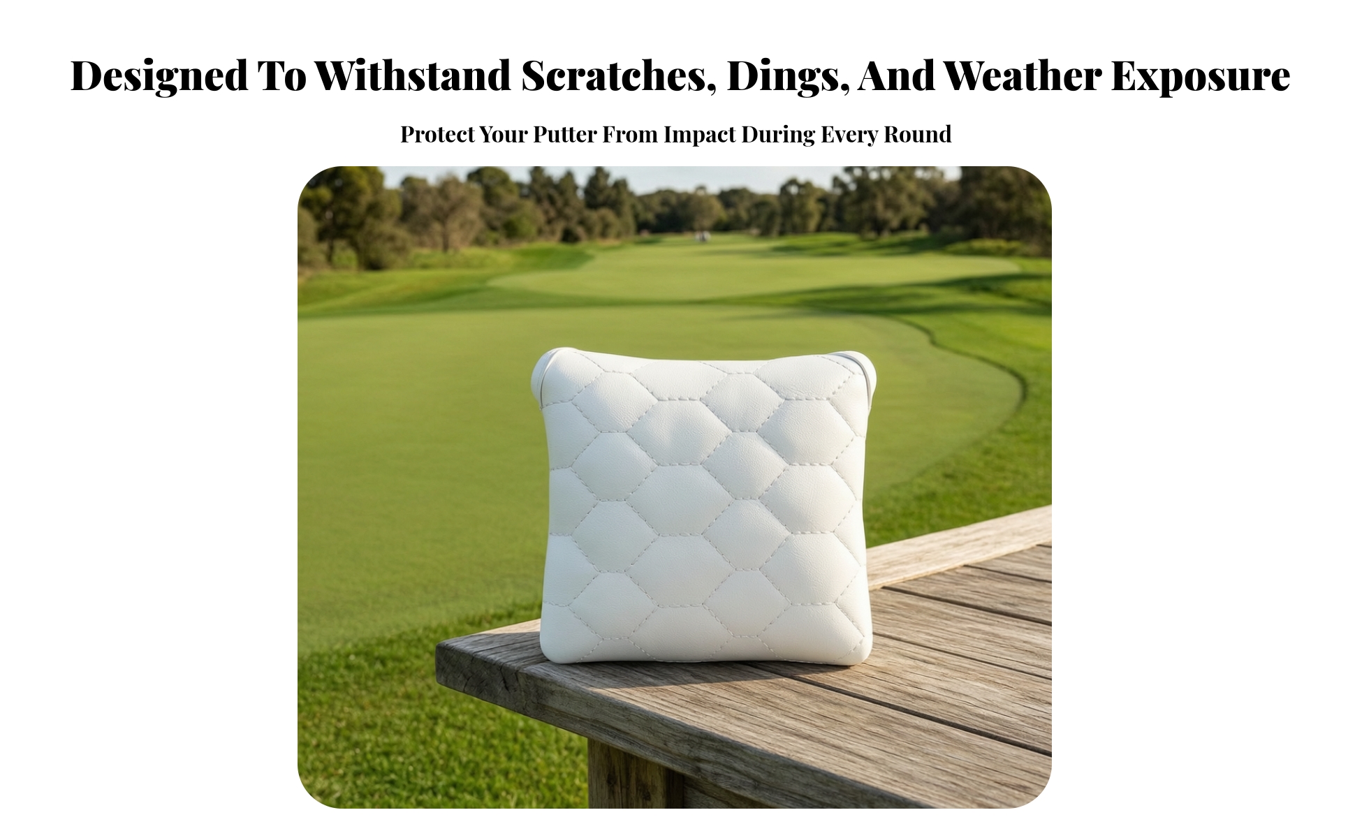Mallet Club Cover Quilted Mallet Headcover Padded for Golf Course, Golfers