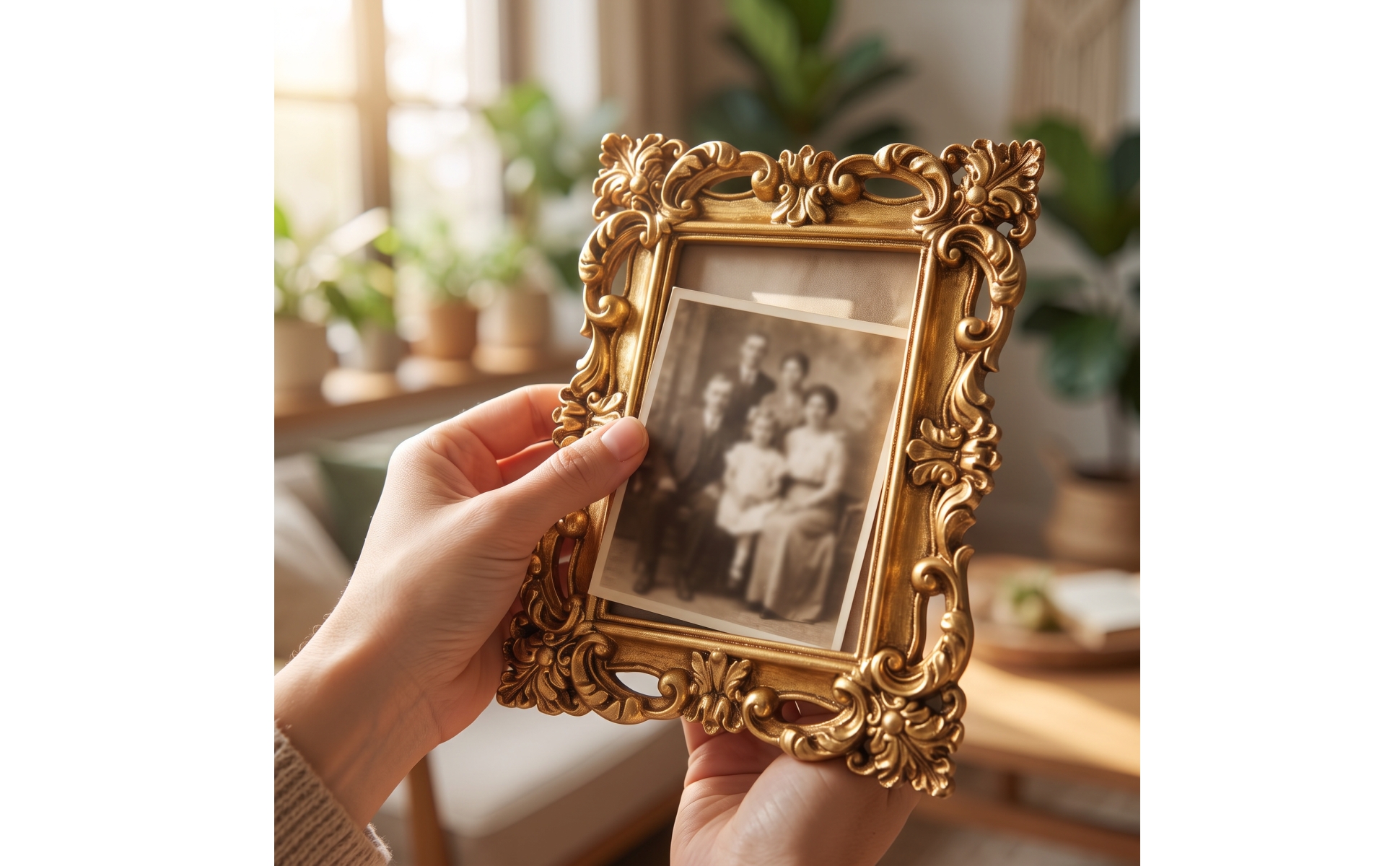Ornate Picture Frame Antique-Style Vintage Picture Frame Mini
