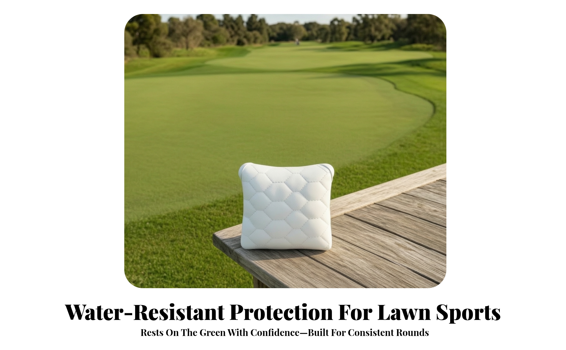 Mallet Club Cover Quilted Mallet Headcover Padded for Golf Course, Golfers