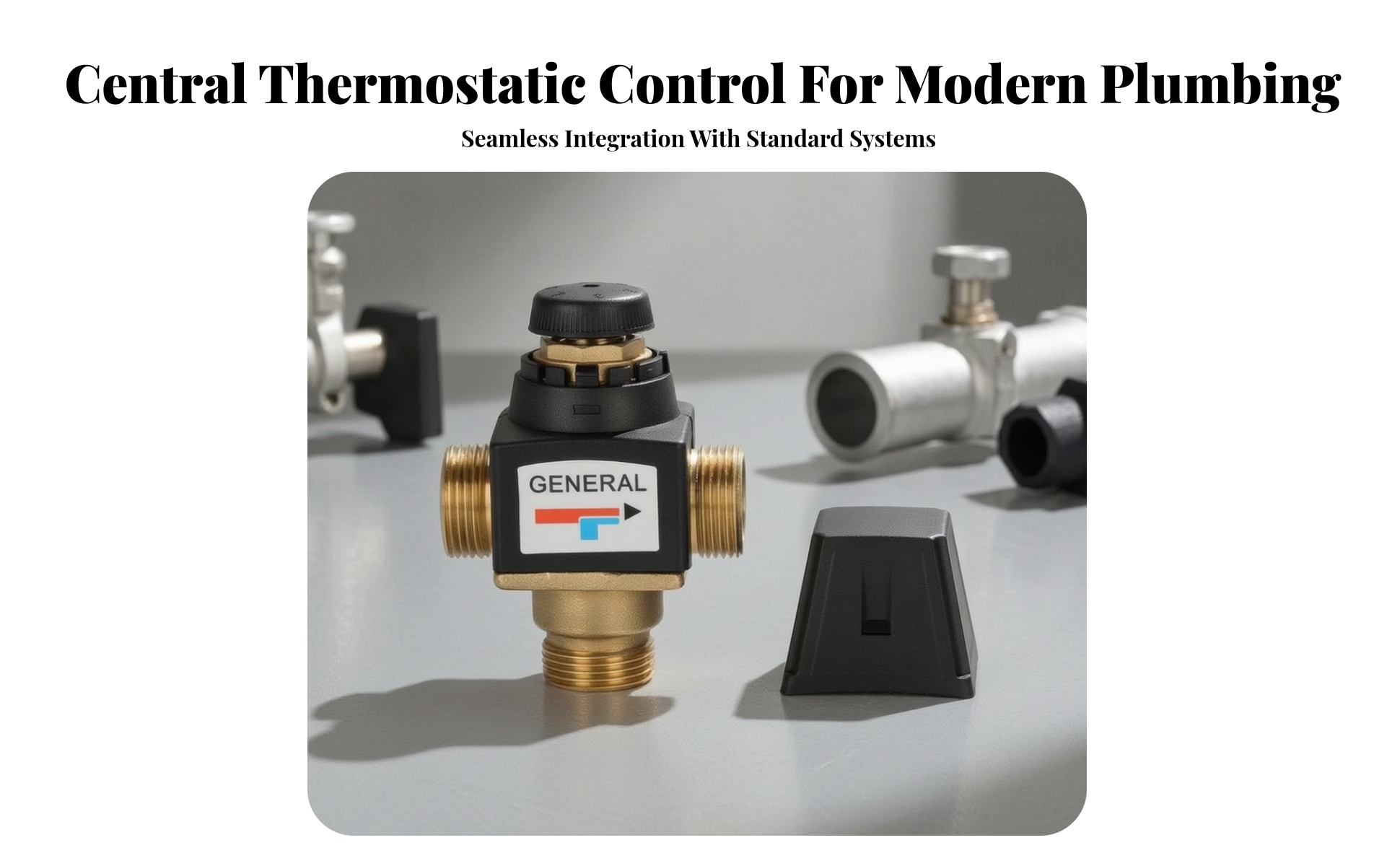 Thermostatic Mixing Valve Anti-Scald Thermostatic Valve with Guard Cover
