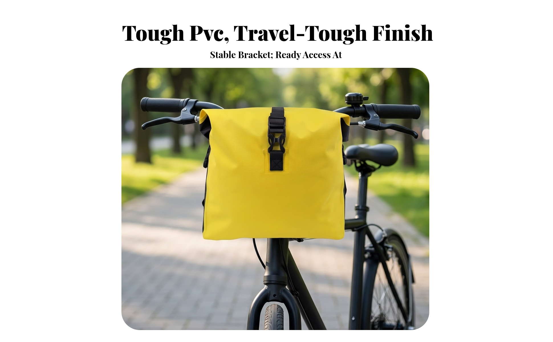 Front Hanging Scooter Pouch Waterproof for Daily Commuting, Grocery Shopping