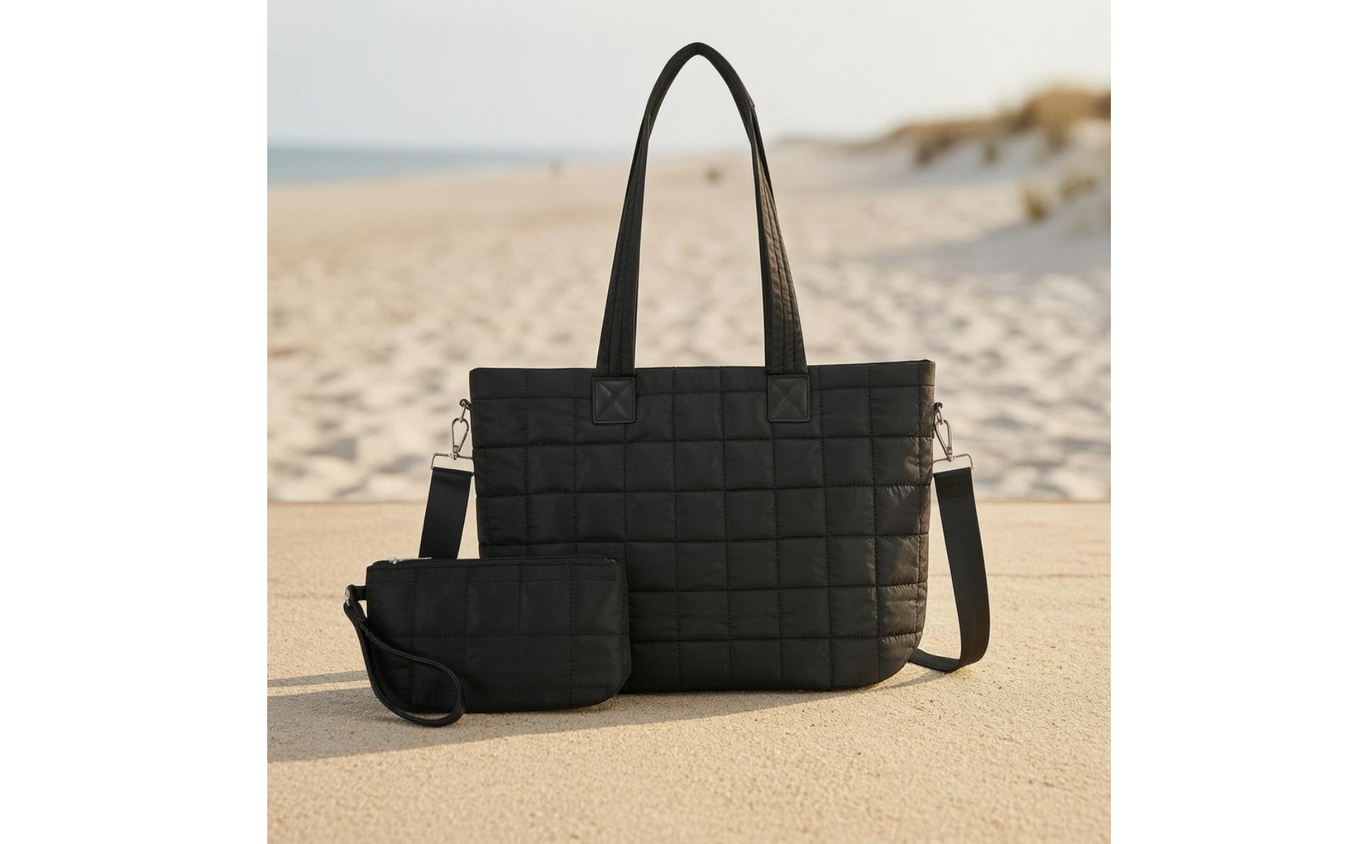Tote Bag with Laptop Compartment Puffy for Office, School, Commuters, Students