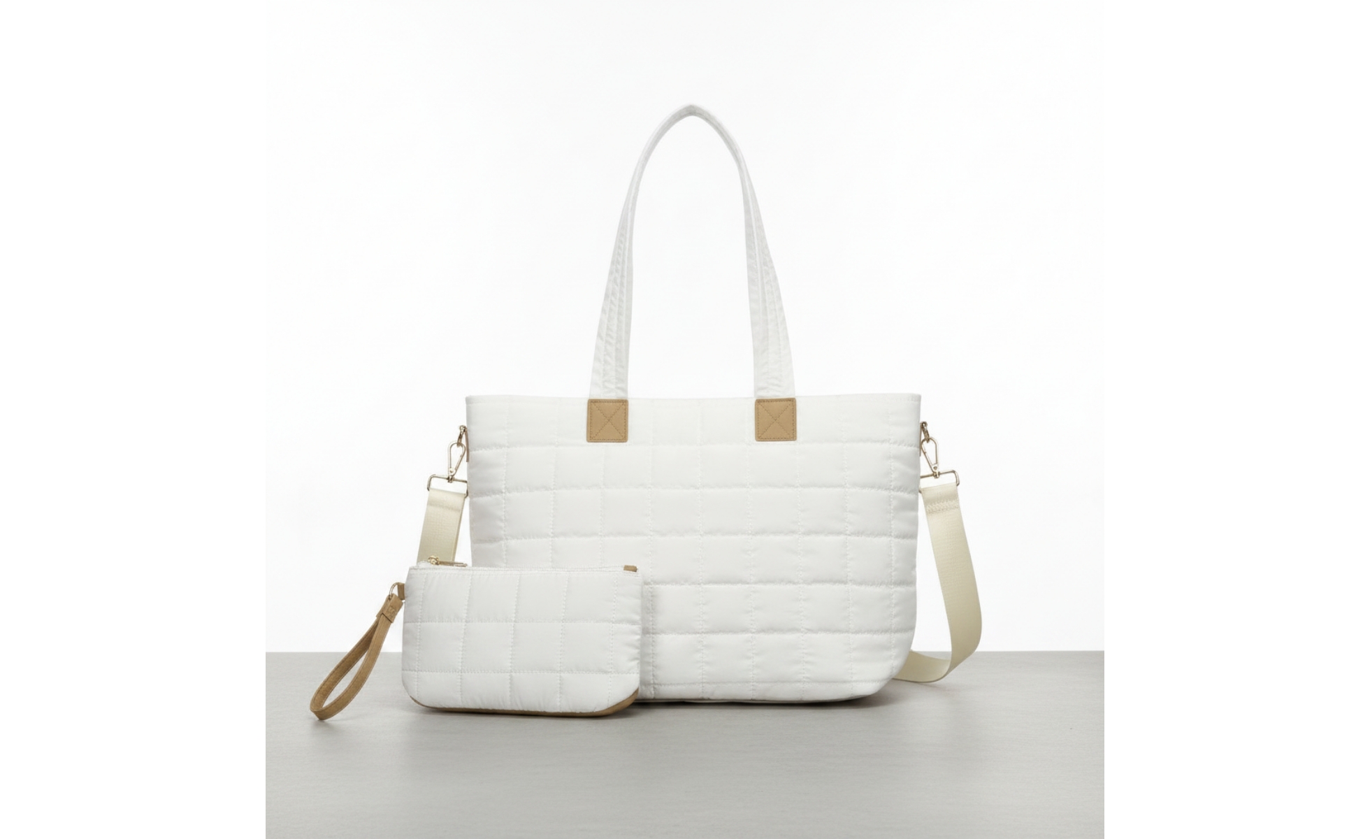 Tote Bag with Laptop Compartment Puffy for Office, School, Commuters, Students