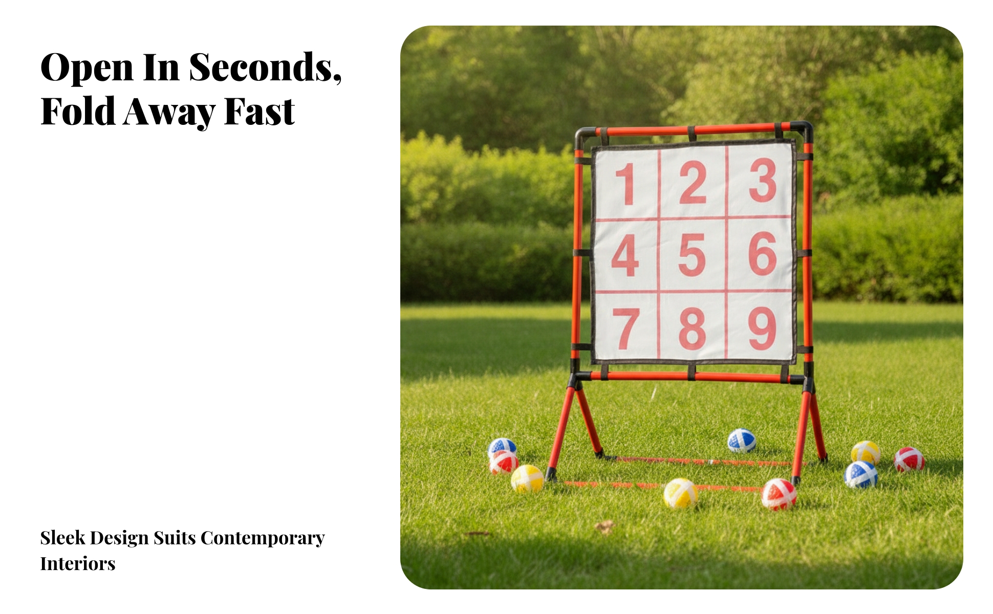 Freestanding Target Game Interactive Throwing Game with Balls Safe for Children