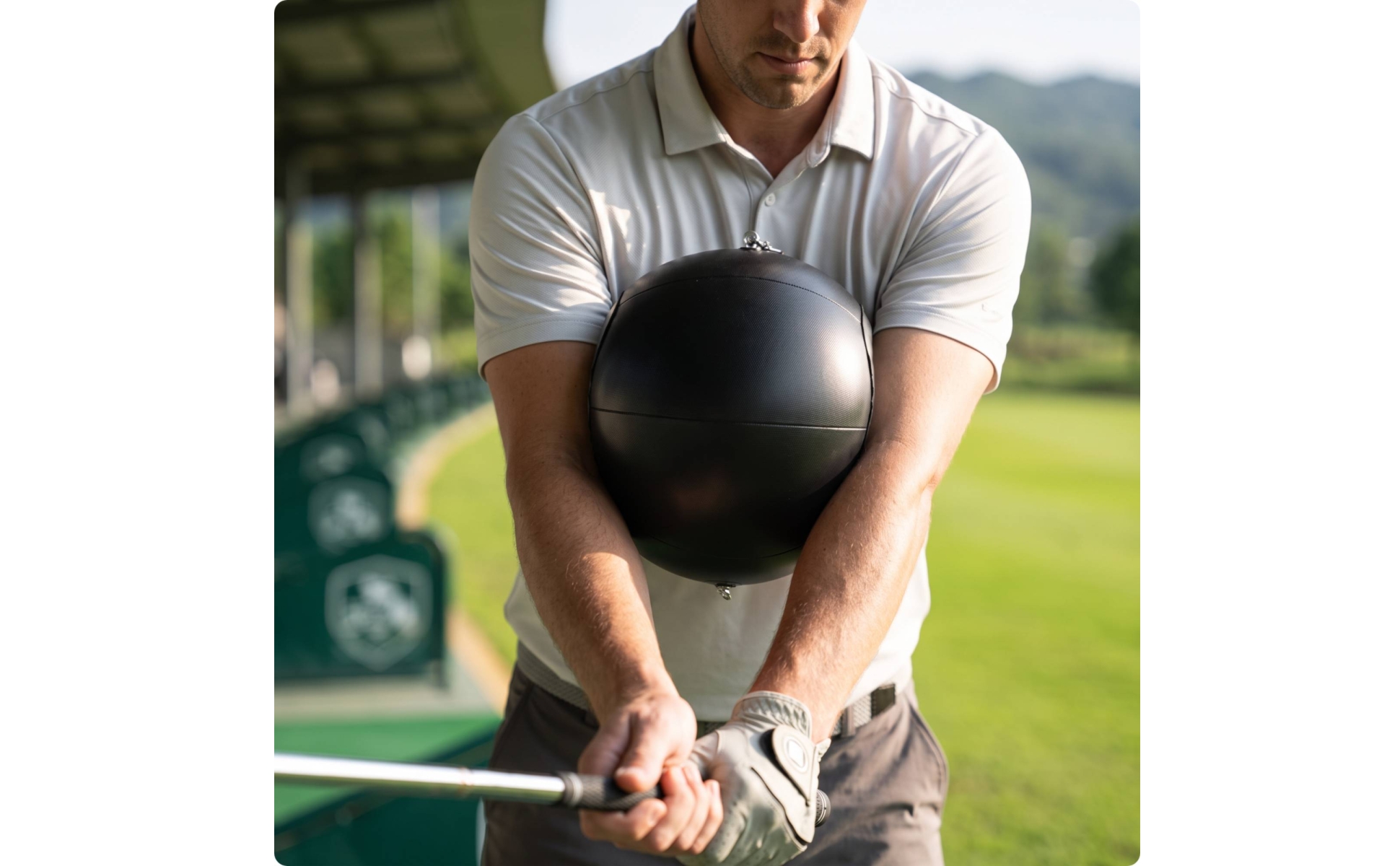 Golf Swing Inflatable Ball Aid Adjustable Golf Swing Aid Portable