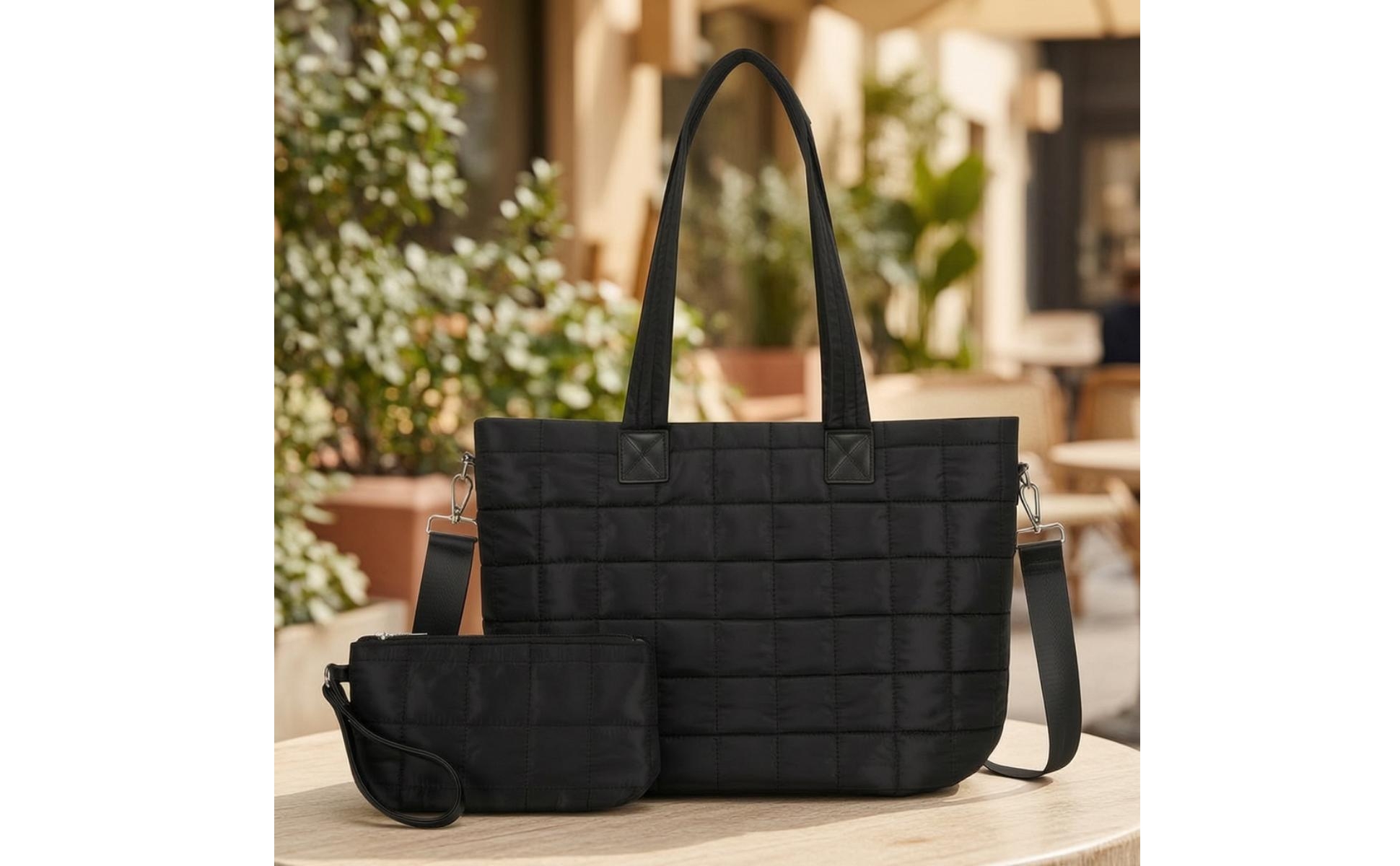 Tote Bag with Laptop Compartment Puffy for Office, School, Commuters, Students