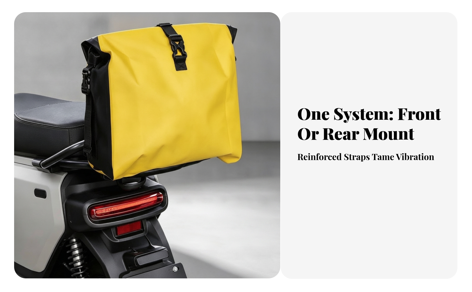 Front Hanging Scooter Pouch Waterproof for Daily Commuting, Grocery Shopping