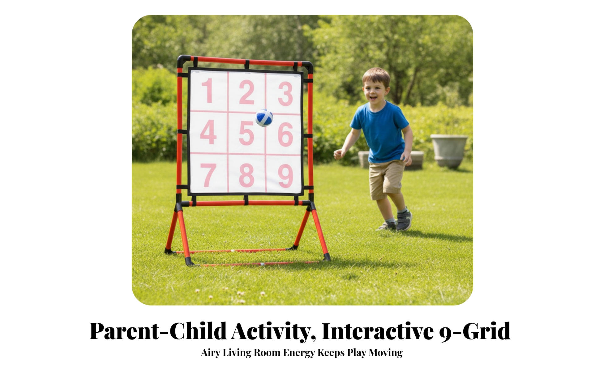 Freestanding Target Game Interactive Throwing Game with Balls Safe for Children
