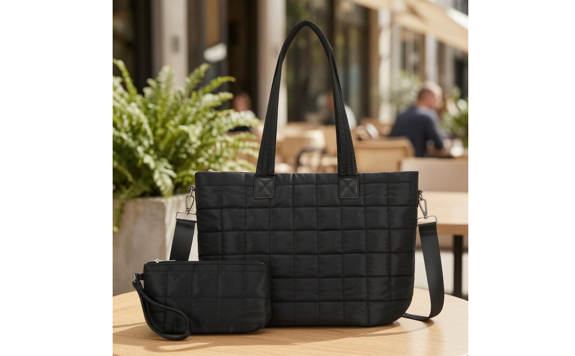 Tote Bag with Laptop Compartment Puffy for Office, School, Commuters, Students