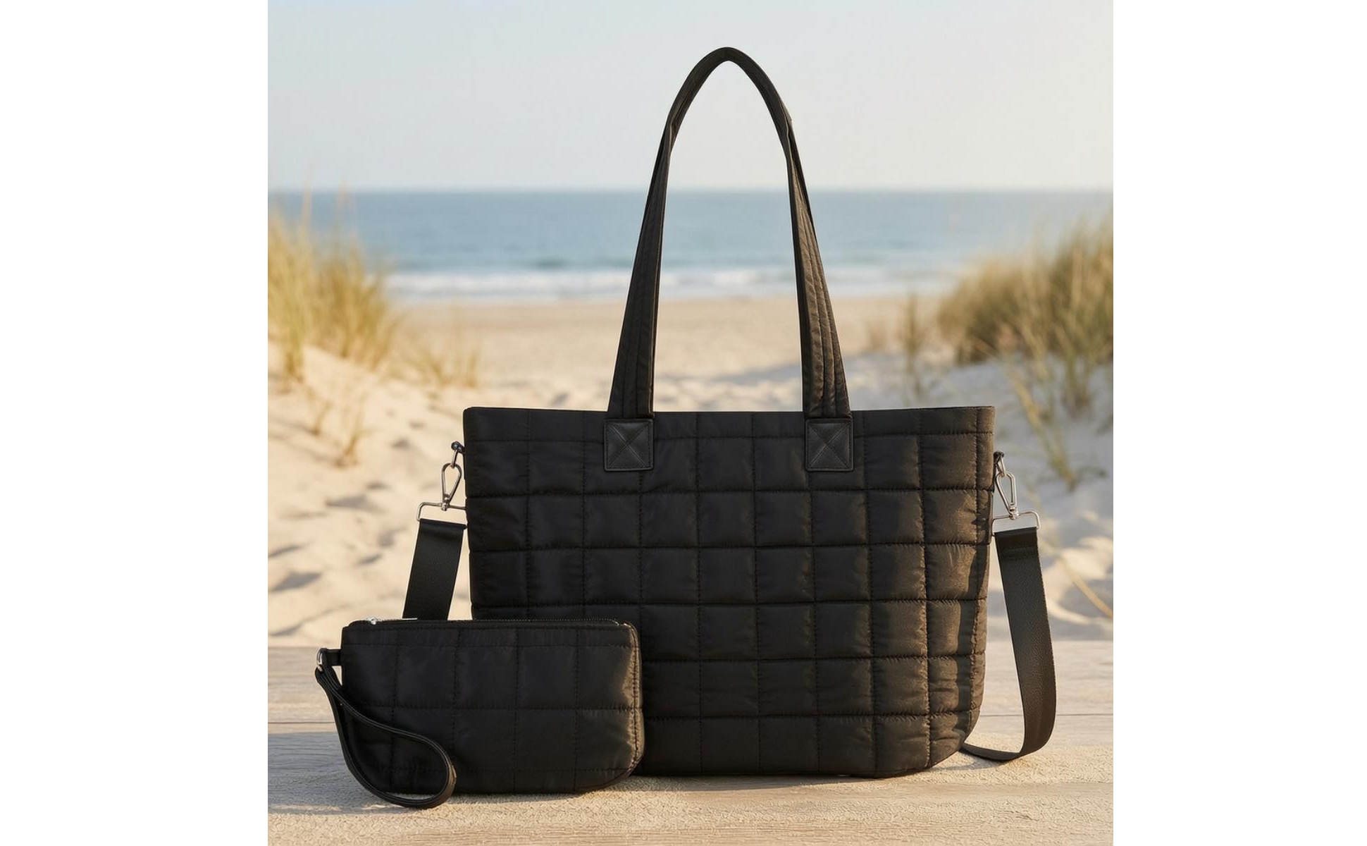Tote Bag with Laptop Compartment Puffy for Office, School, Commuters, Students
