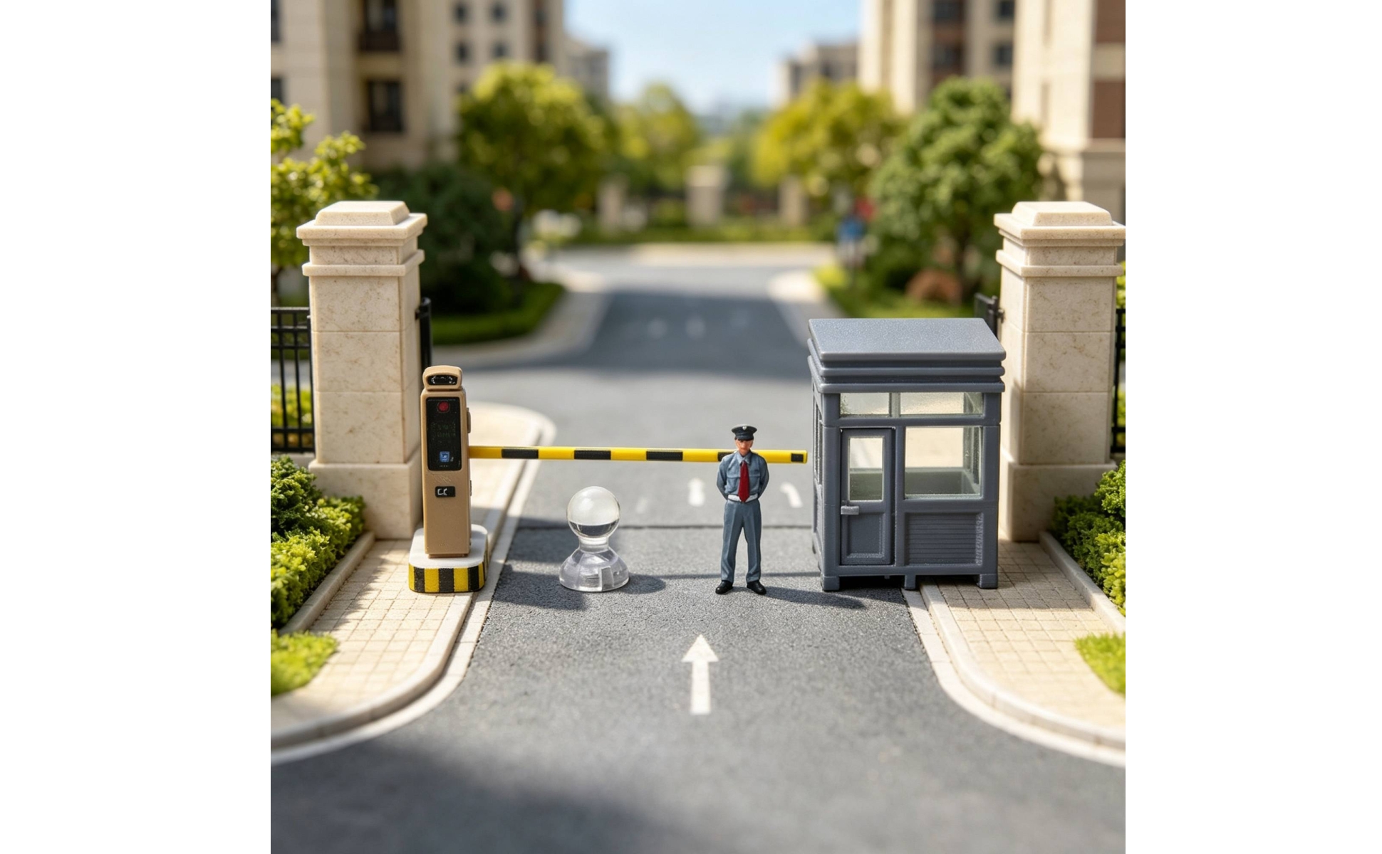 1:64 Scale Security Scene Kit Resin-Style for Hobbyists, Collectors
