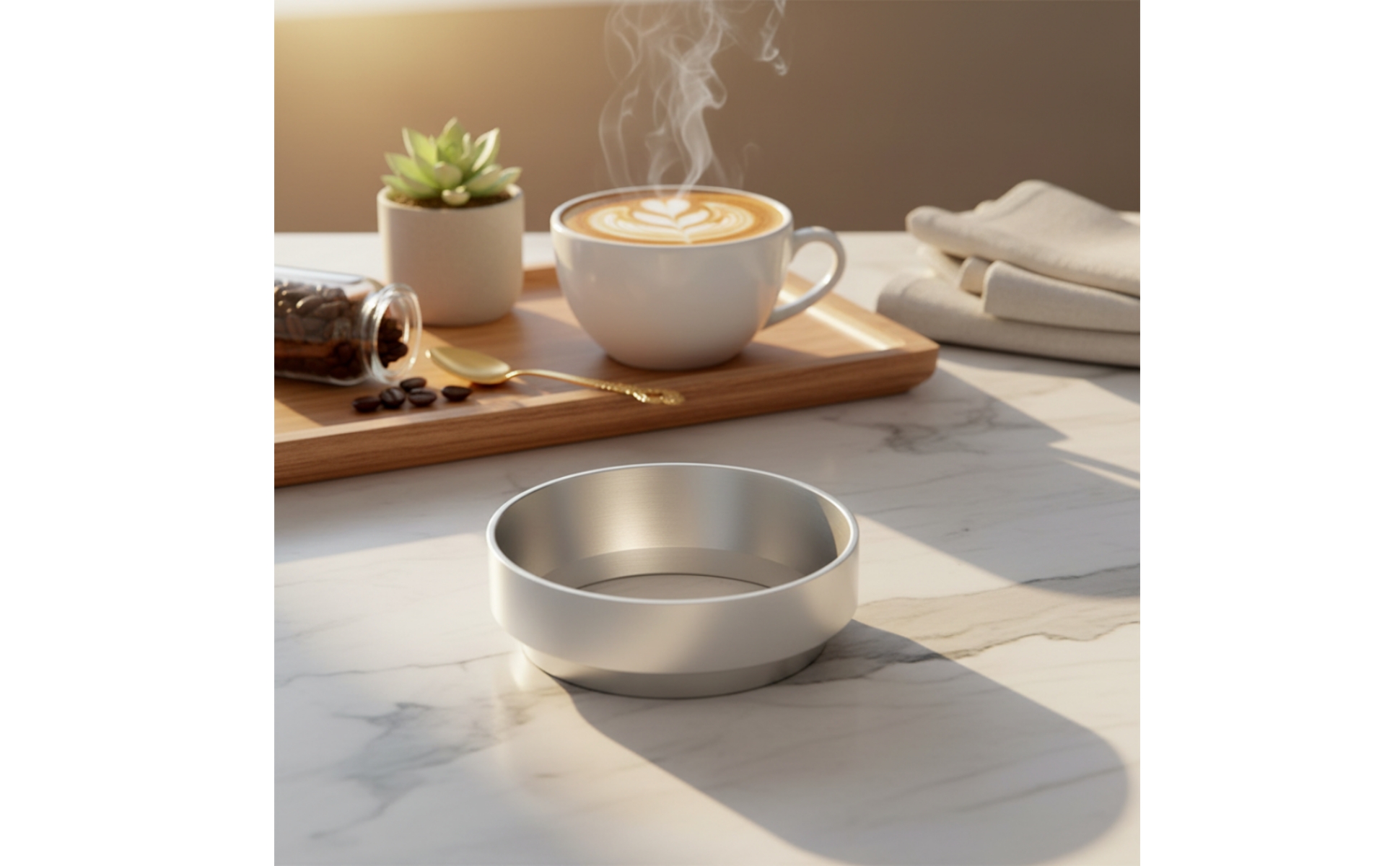 Dosierring mit Magnethaftend magnetisch Espressodosierring aus Aluminium