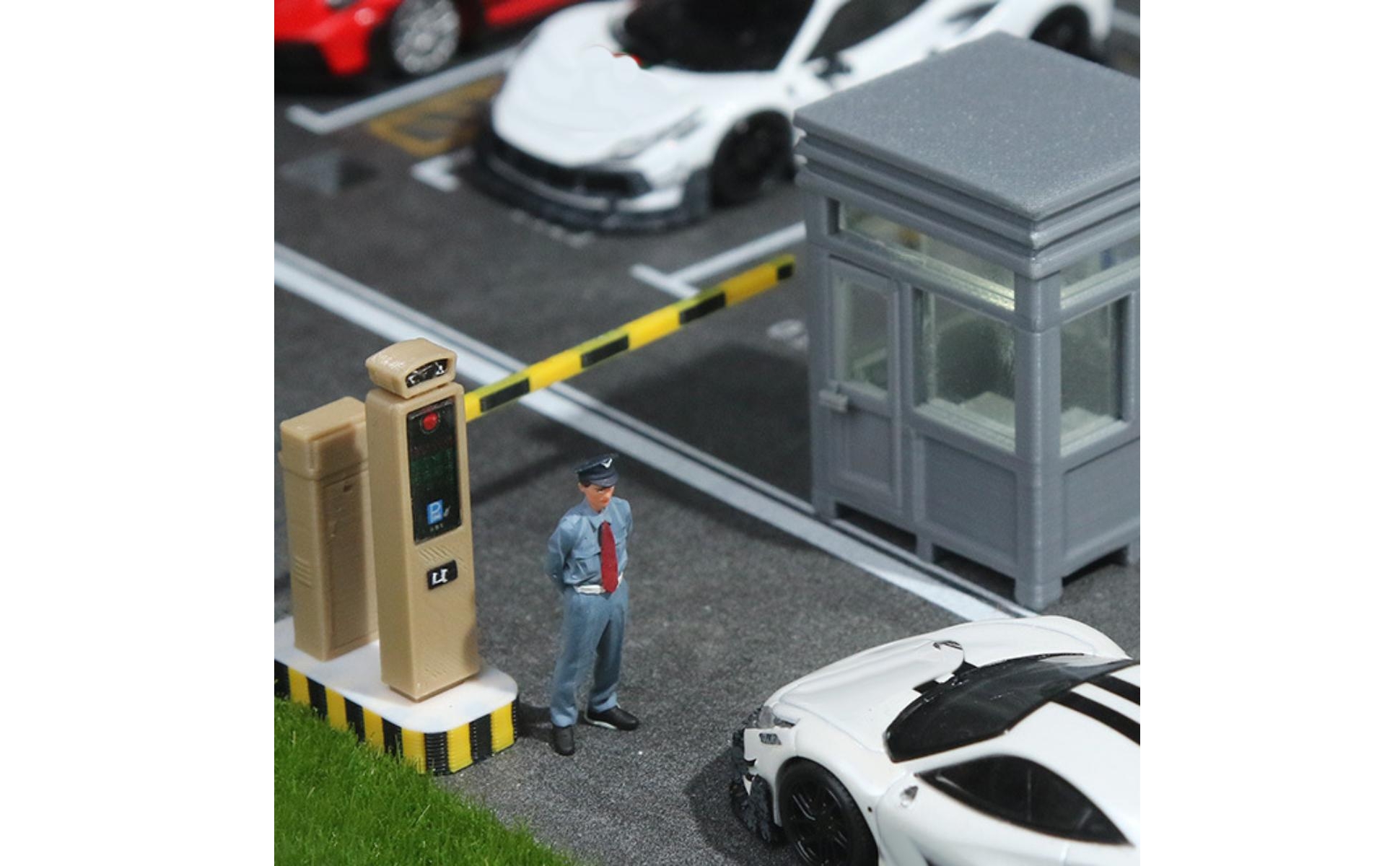1:64 Scale Security Scene Kit Resin-Style for Hobbyists, Collectors