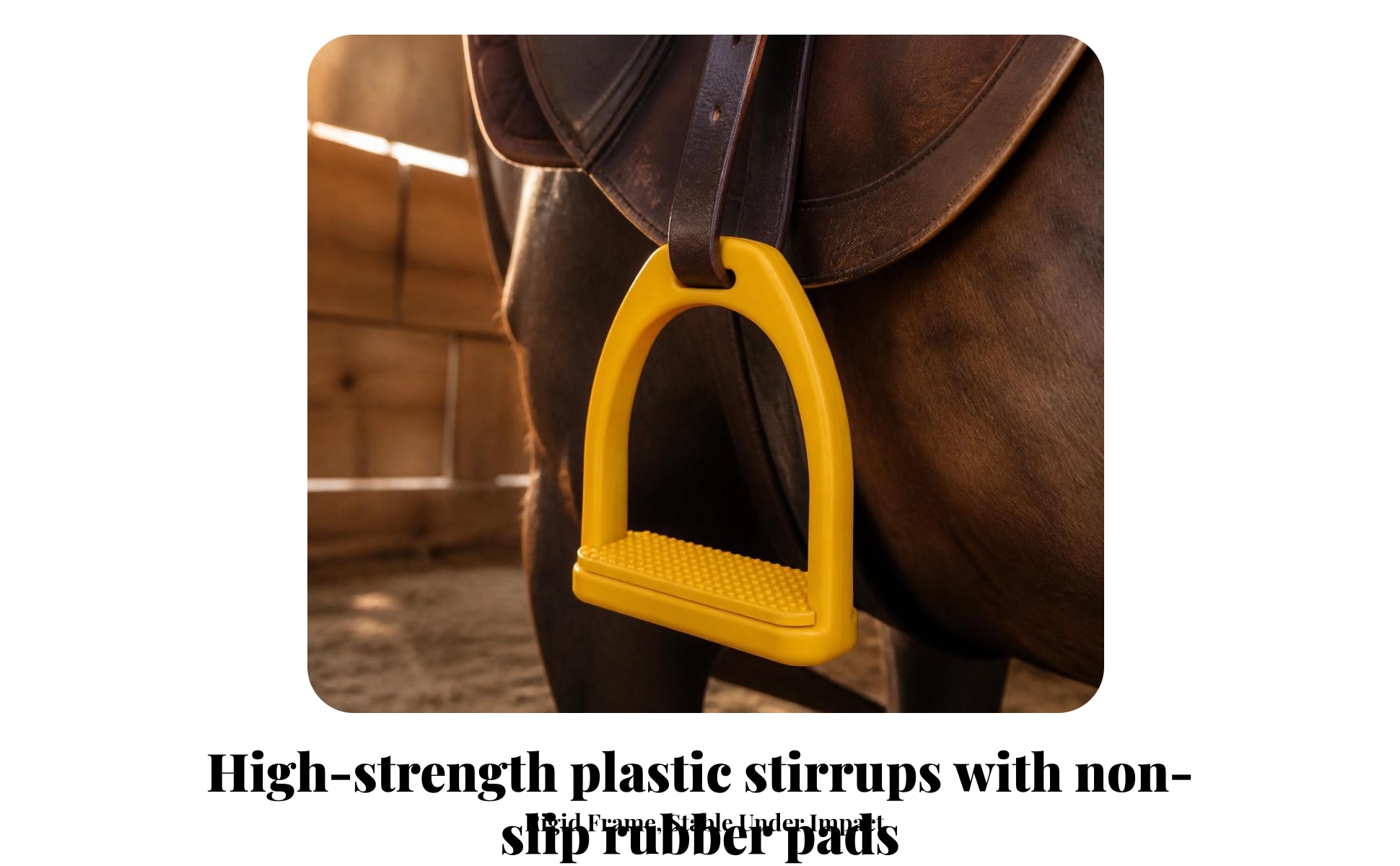 Stirrups with Rubber Surface Non-Slip Stirrup with Rubber Surface Replacement