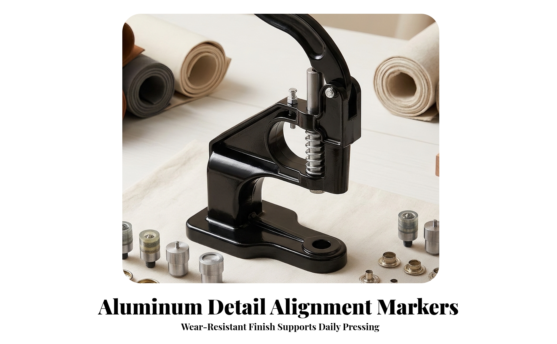 Rivet Press with Clamping Base Adjustable for Workbench, Leatherworkers, Tailors