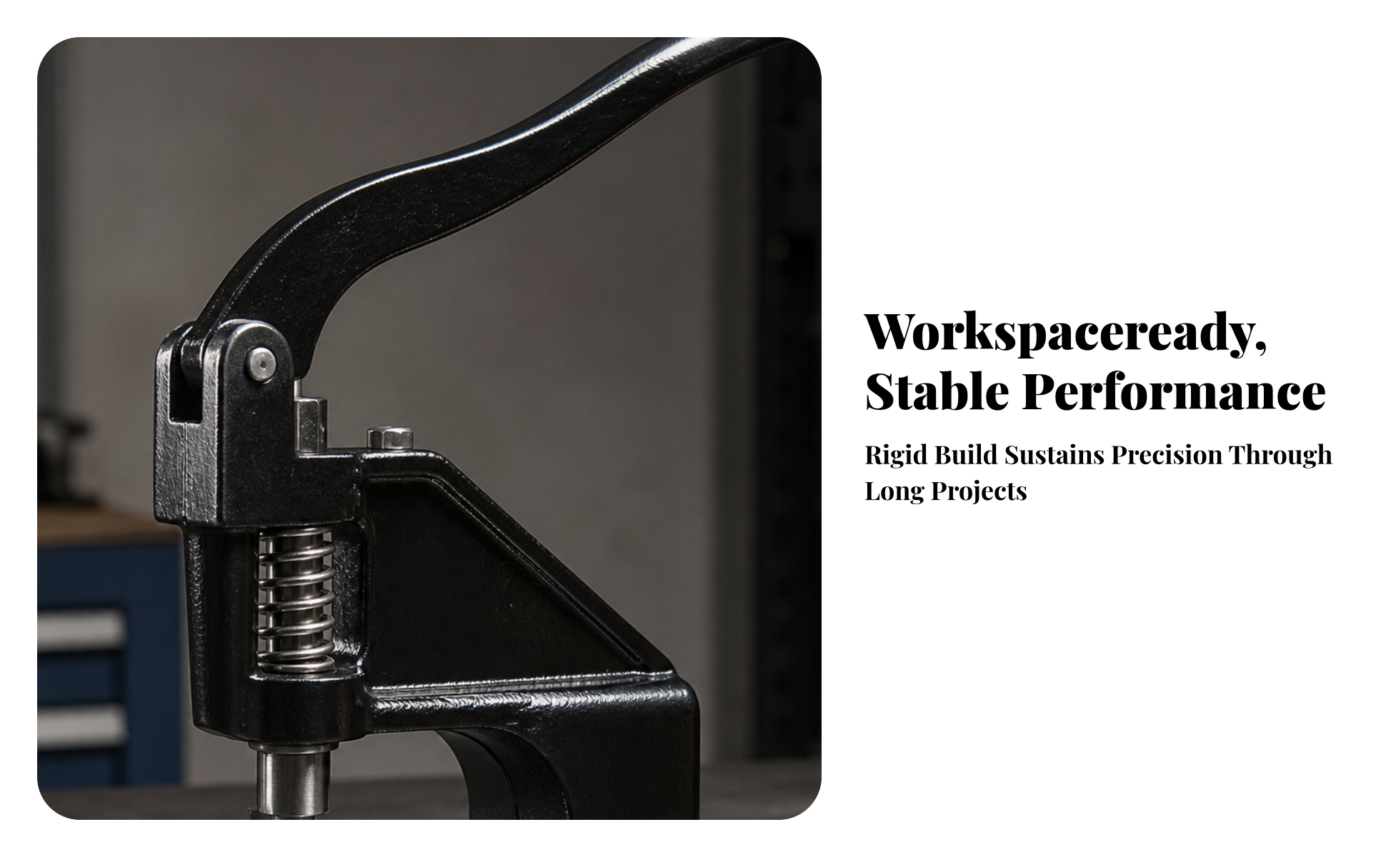 Rivet Press with Clamping Base Adjustable for Workbench, Leatherworkers, Tailors
