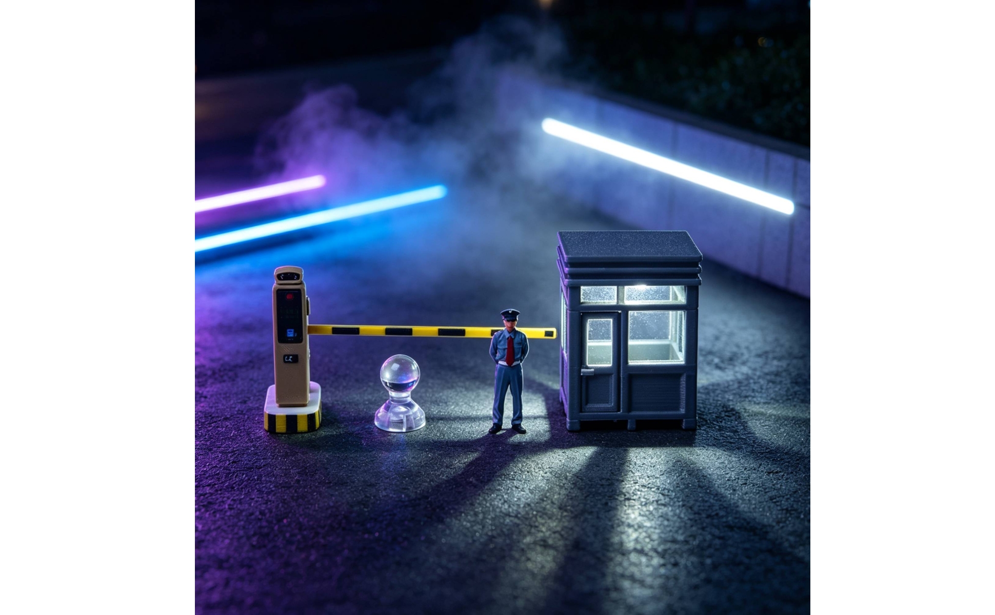 1:64 Scale Security Scene Kit Resin-Style for Hobbyists, Collectors