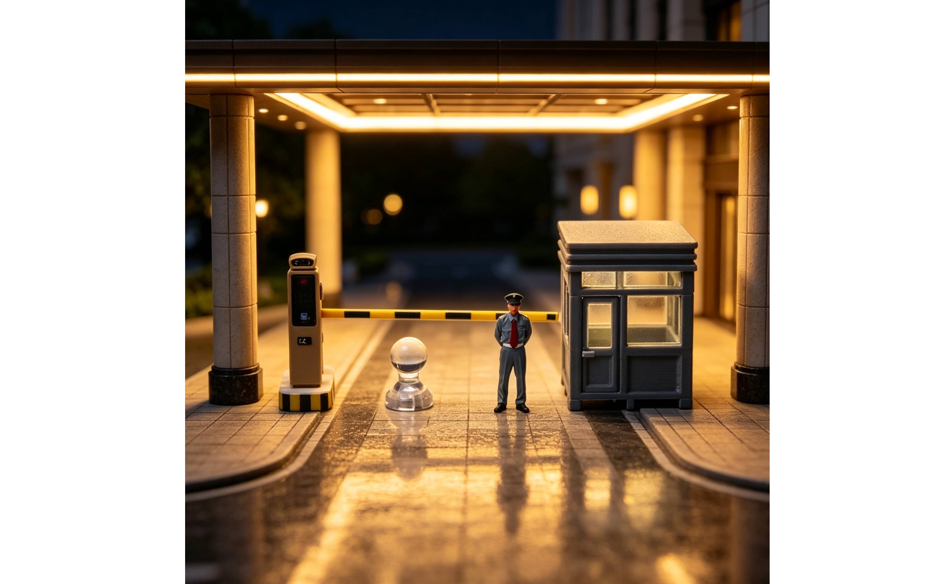 1:64 Scale Security Scene Kit Resin-Style for Hobbyists, Collectors