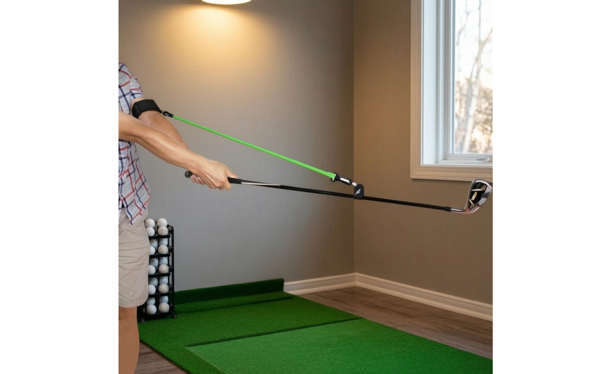 Golf Practice Tool with Resistance Band Consistent Tension Golf Swing Training