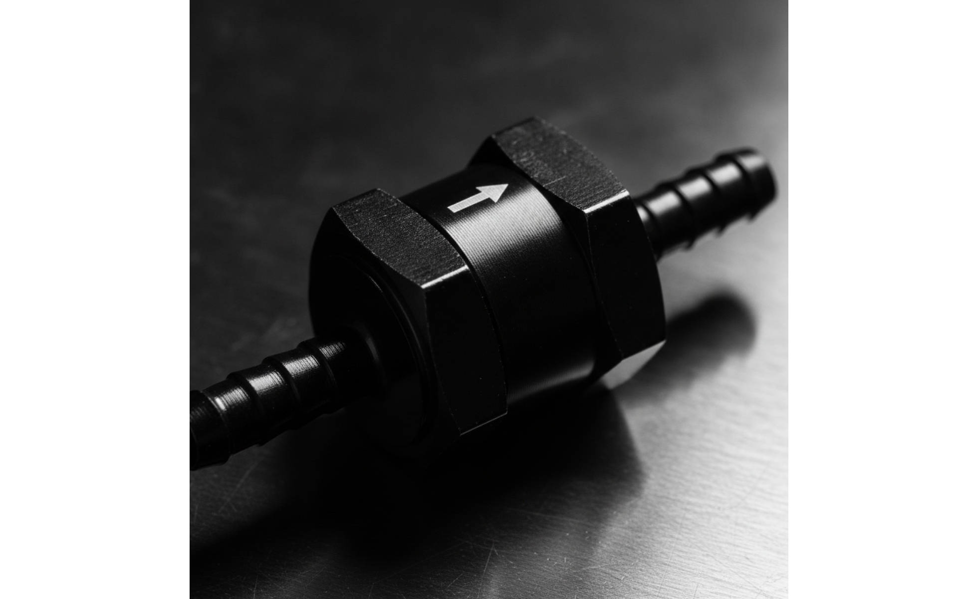One-Way Check Valve Inline Fuel One-Way Check Valve with Hose Clamps Barbed