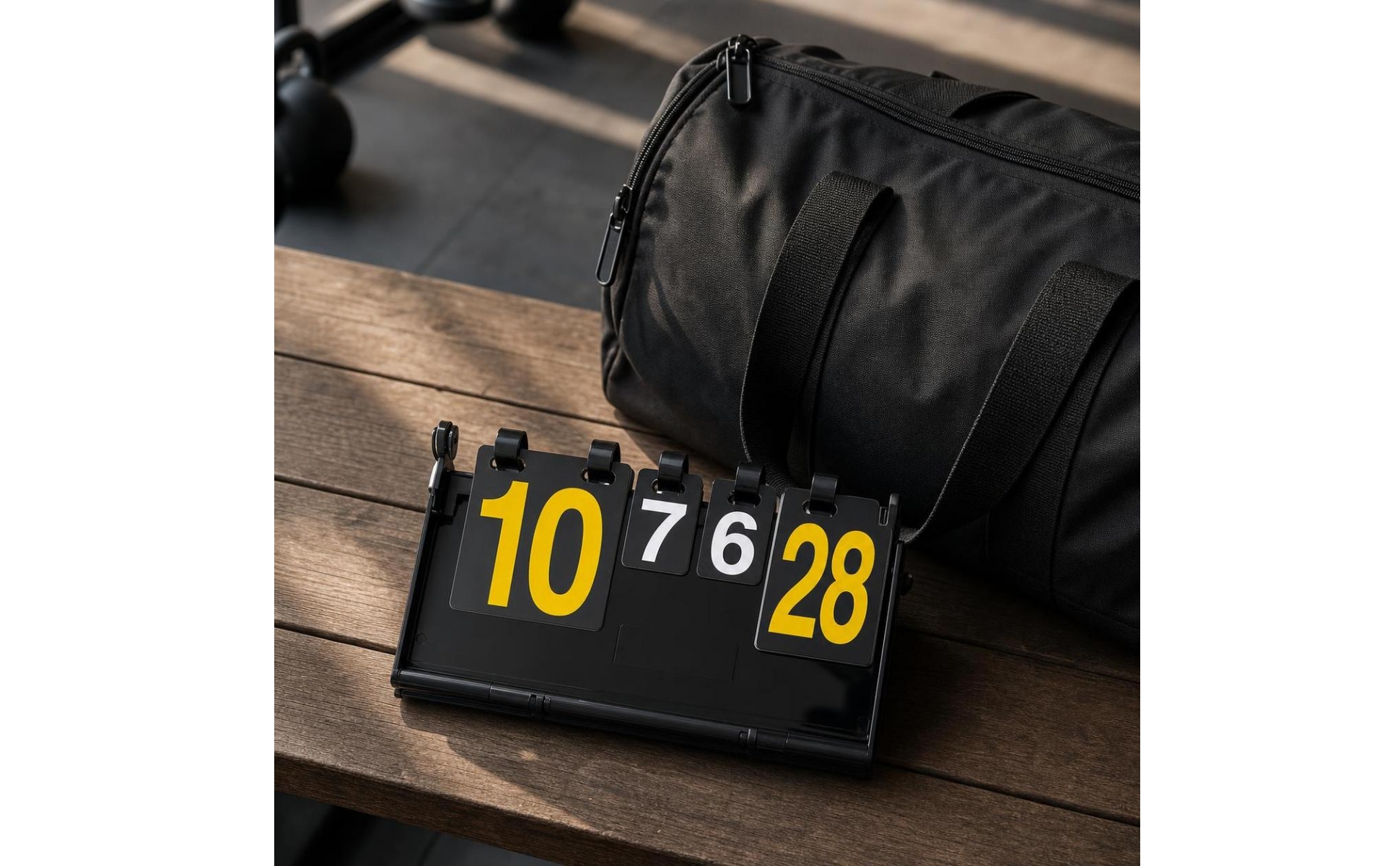 Manual Flip Scoreboard Tabletop Foldable Scoreboard with Support Base Portable