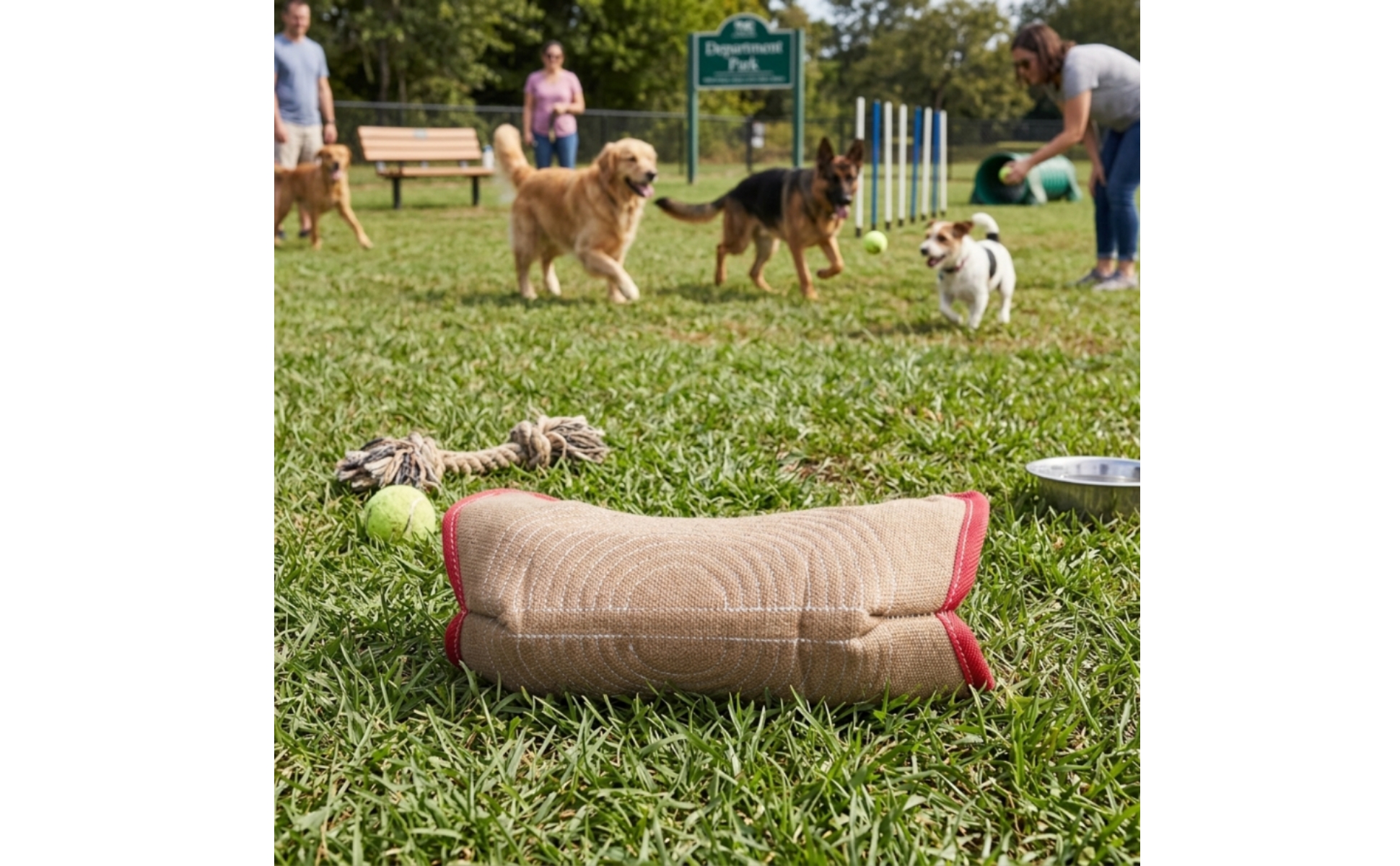 Hundetraining-Beißkissen mit zwei Schlaufen gepolstert für Schutzhundesport