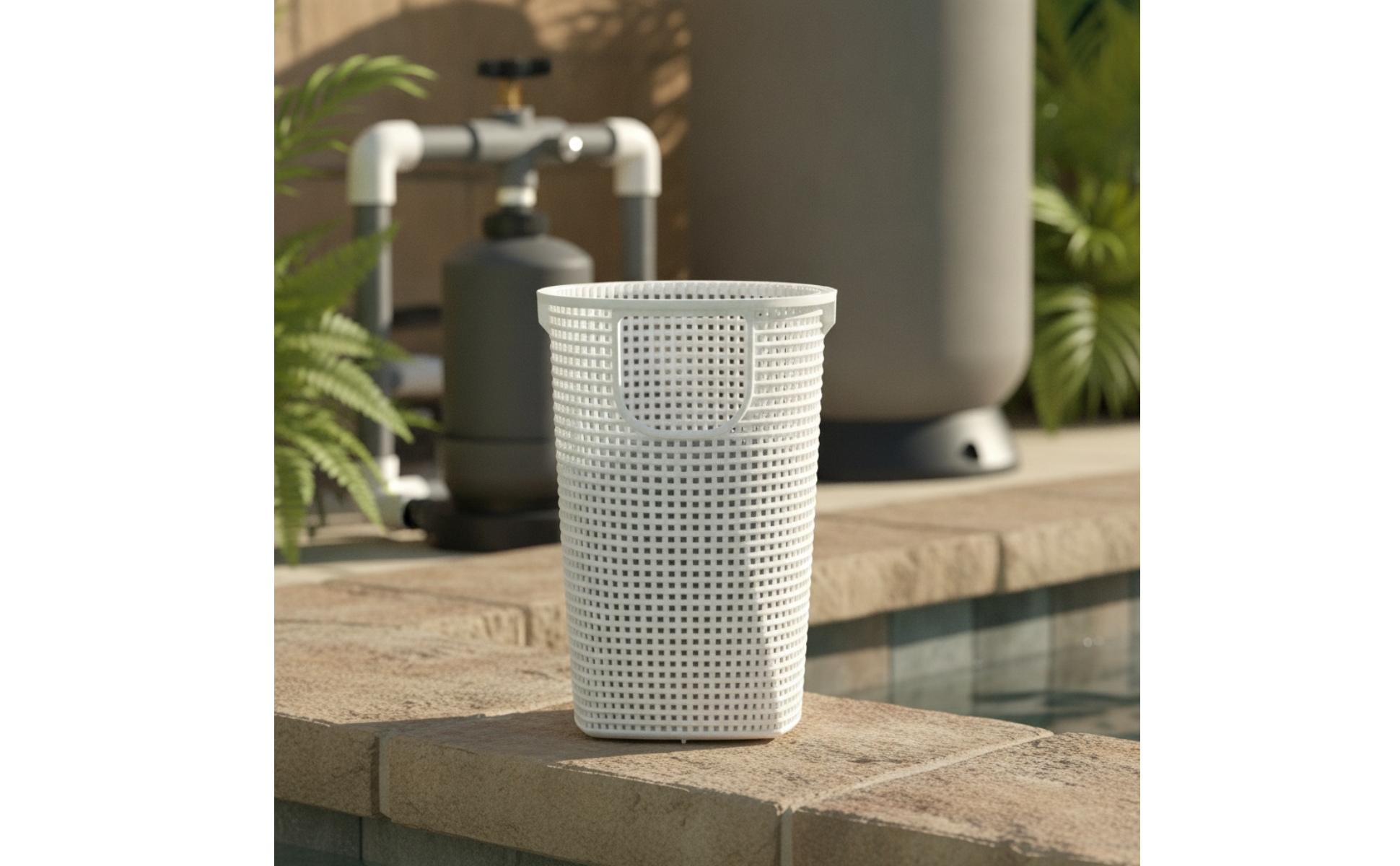 Replacement Pump Basket Tapered Basket with Cutout Perforated for Pool Owners