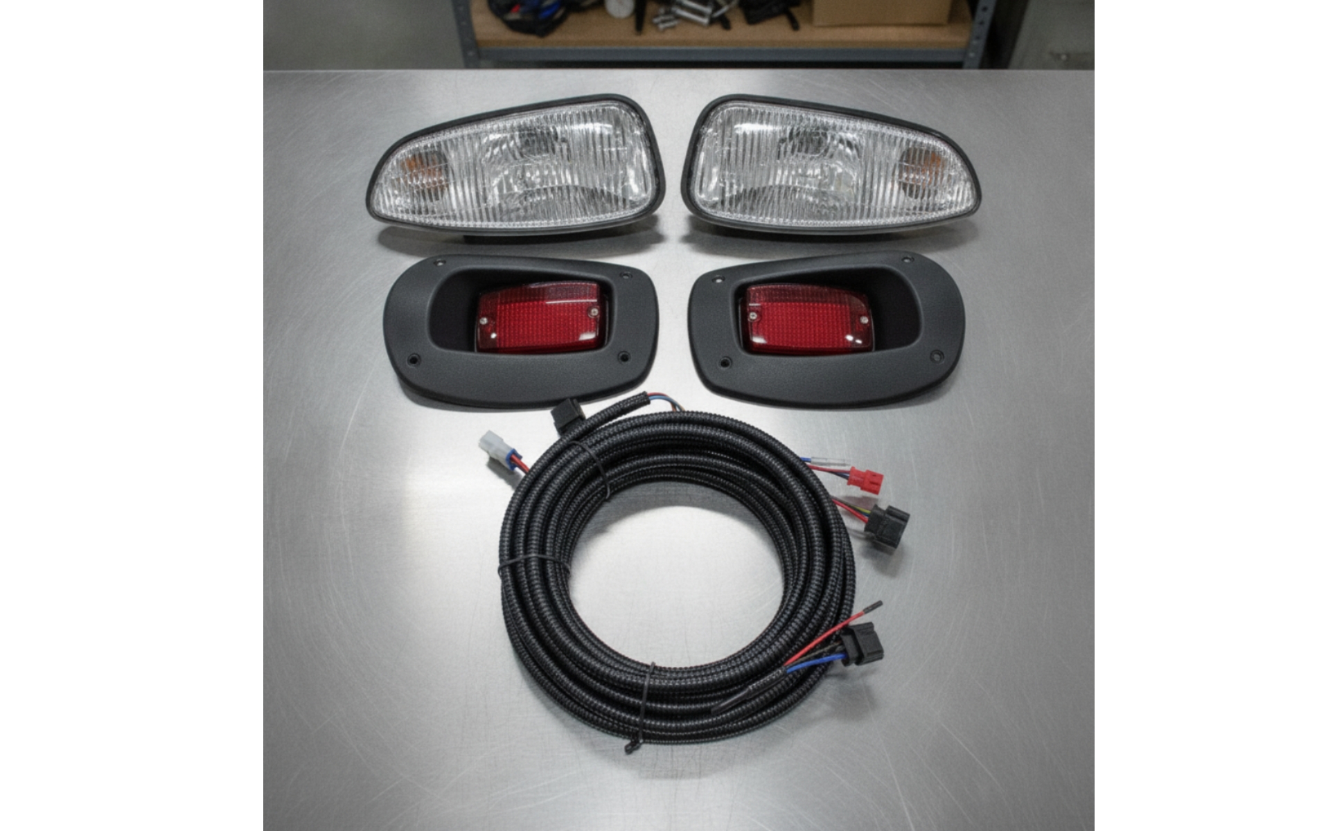 Golf Cart Headlight and Taillight Kit LED Golf Cart Light Kit Complete
