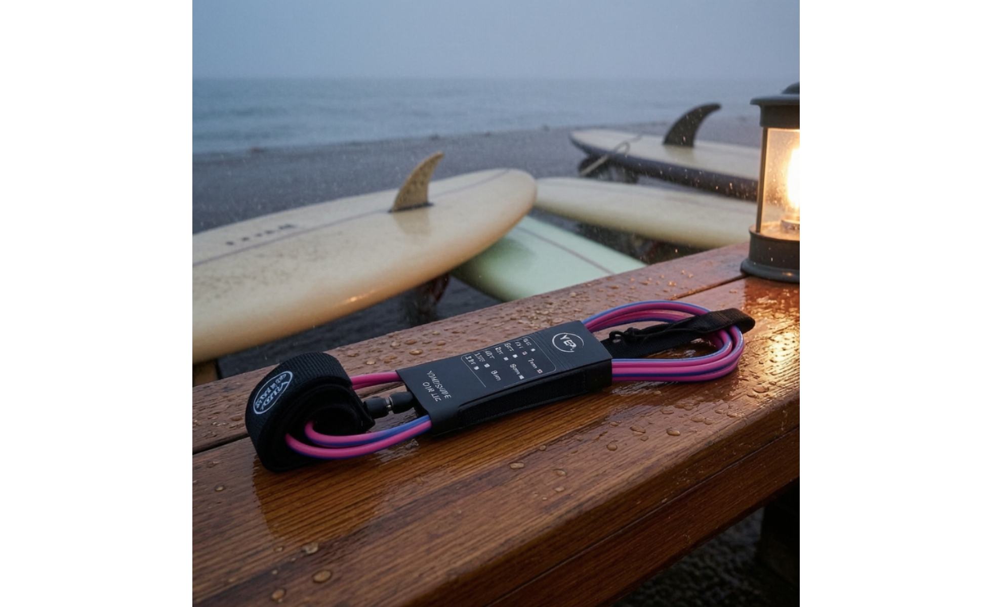 Surfboard Leash with Coiled Cord Cushioned Coiled Leash with Ankle Cuff
