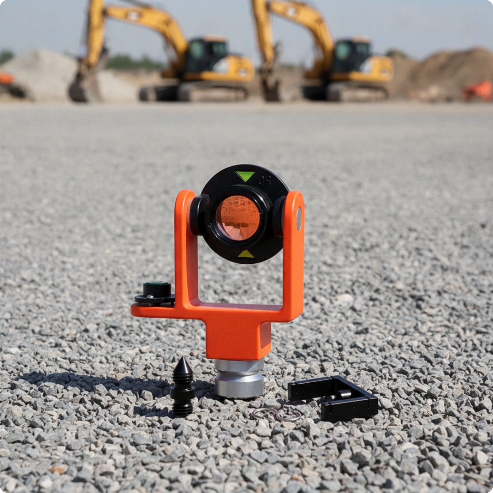 Mini Optical Reflector with Bubble Level Precision for Construction Sites
