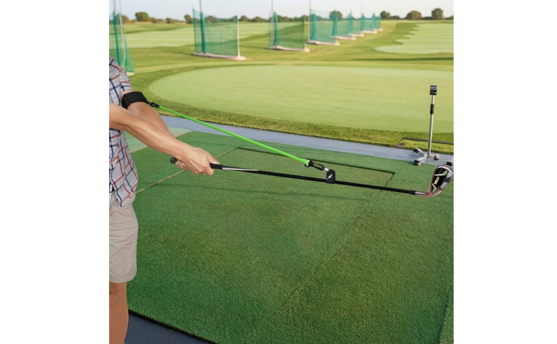 Golf Practice Tool with Resistance Band Consistent Tension Golf Swing Training
