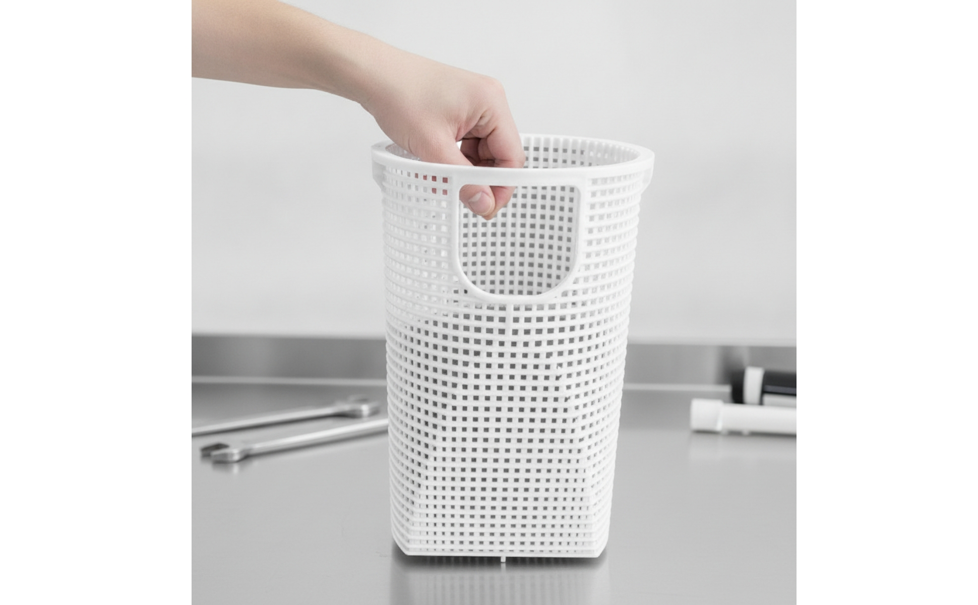 Replacement Pump Basket Tapered Basket with Cutout Perforated for Pool Owners