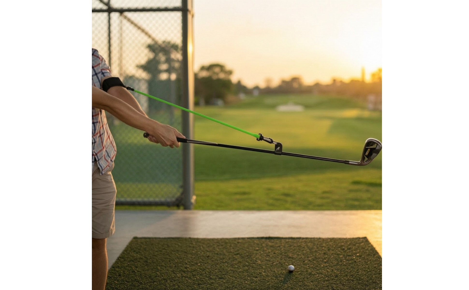 Golf Practice Tool with Resistance Band Consistent Tension Golf Swing Training