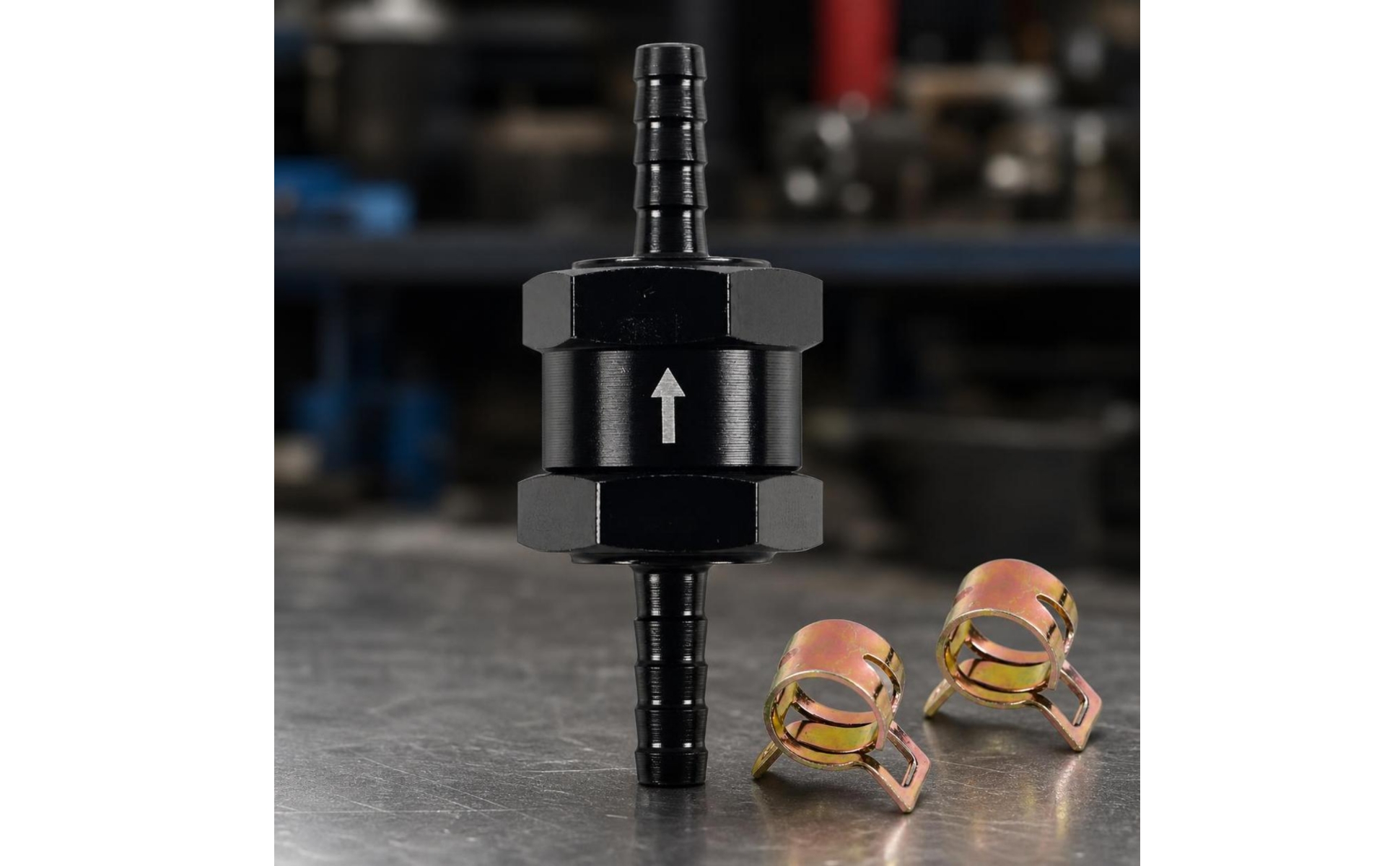 One-Way Check Valve Inline Fuel One-Way Check Valve with Hose Clamps Barbed