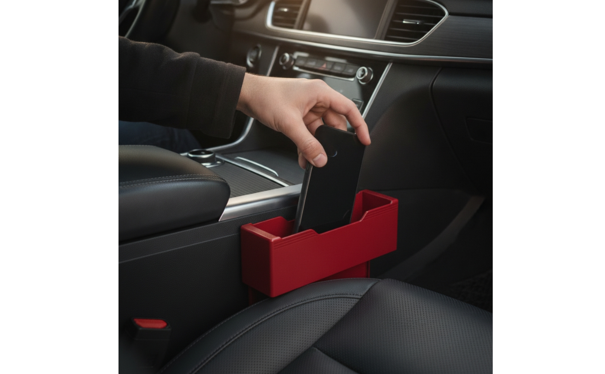Car Seat Space Storage Box Insert-Style Car Seat Space Organizer Space-Saving