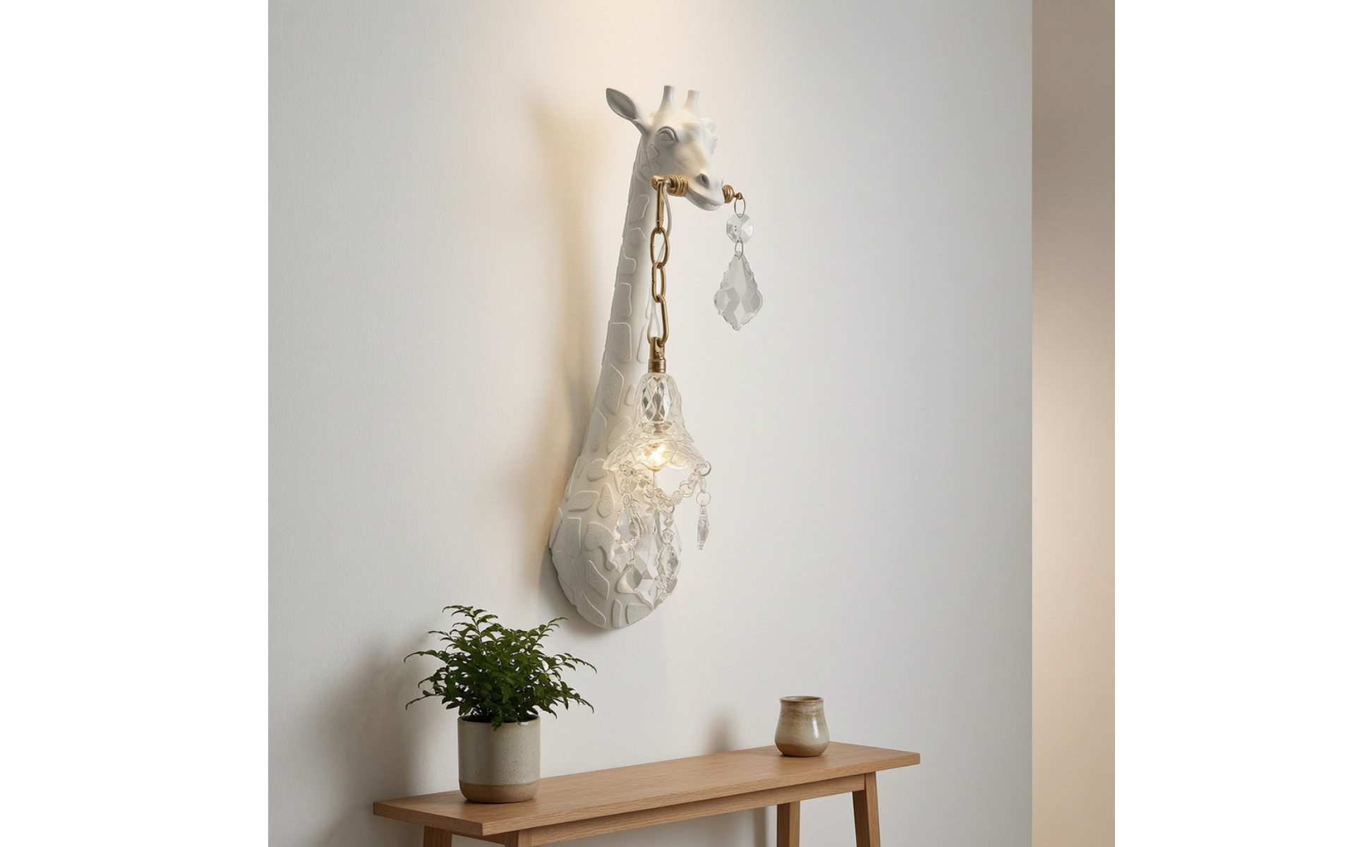 Giraffe Wall Lamp LED Animal Wall Light Sculpted for Bedroom, Living Room