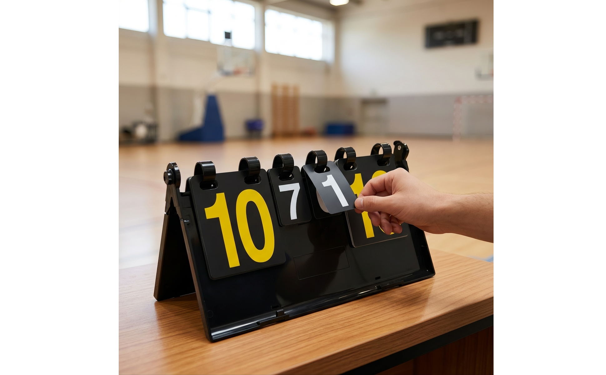 Manual Flip Scoreboard Tabletop Foldable Scoreboard with Support Base Portable