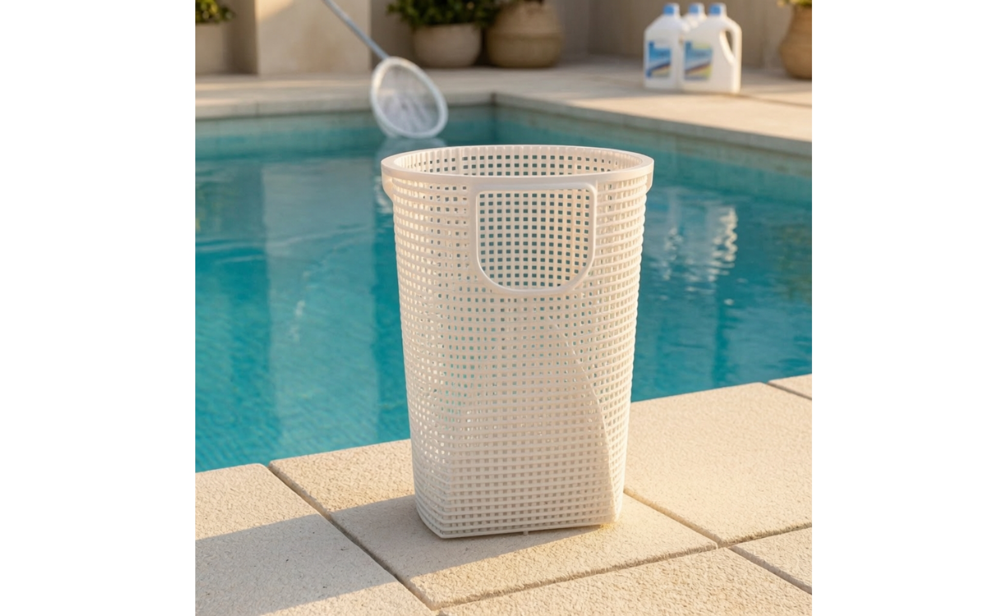 Replacement Pump Basket Tapered Basket with Cutout Perforated for Pool Owners