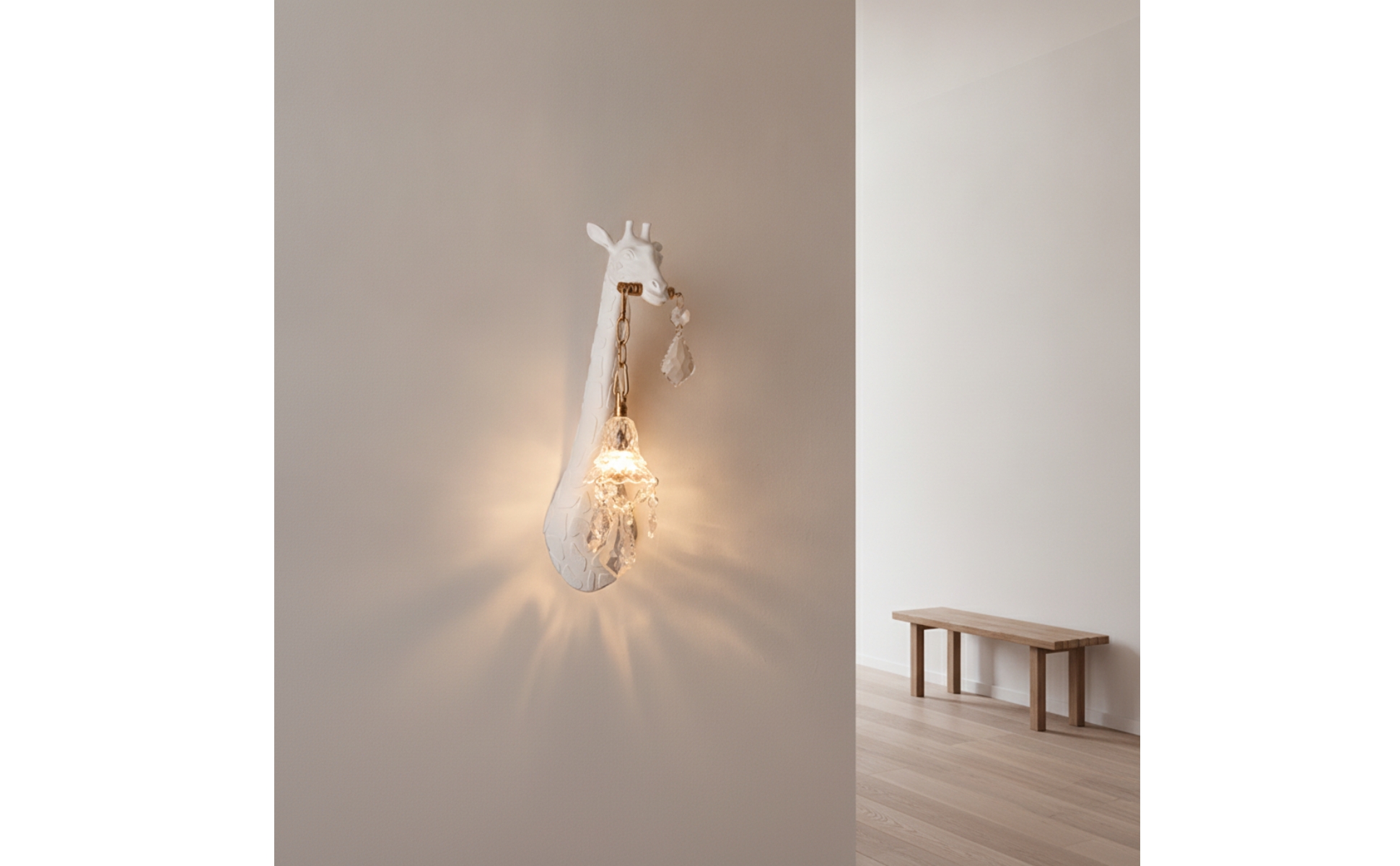 Giraffe Wall Lamp LED Animal Wall Light Sculpted for Bedroom, Living Room