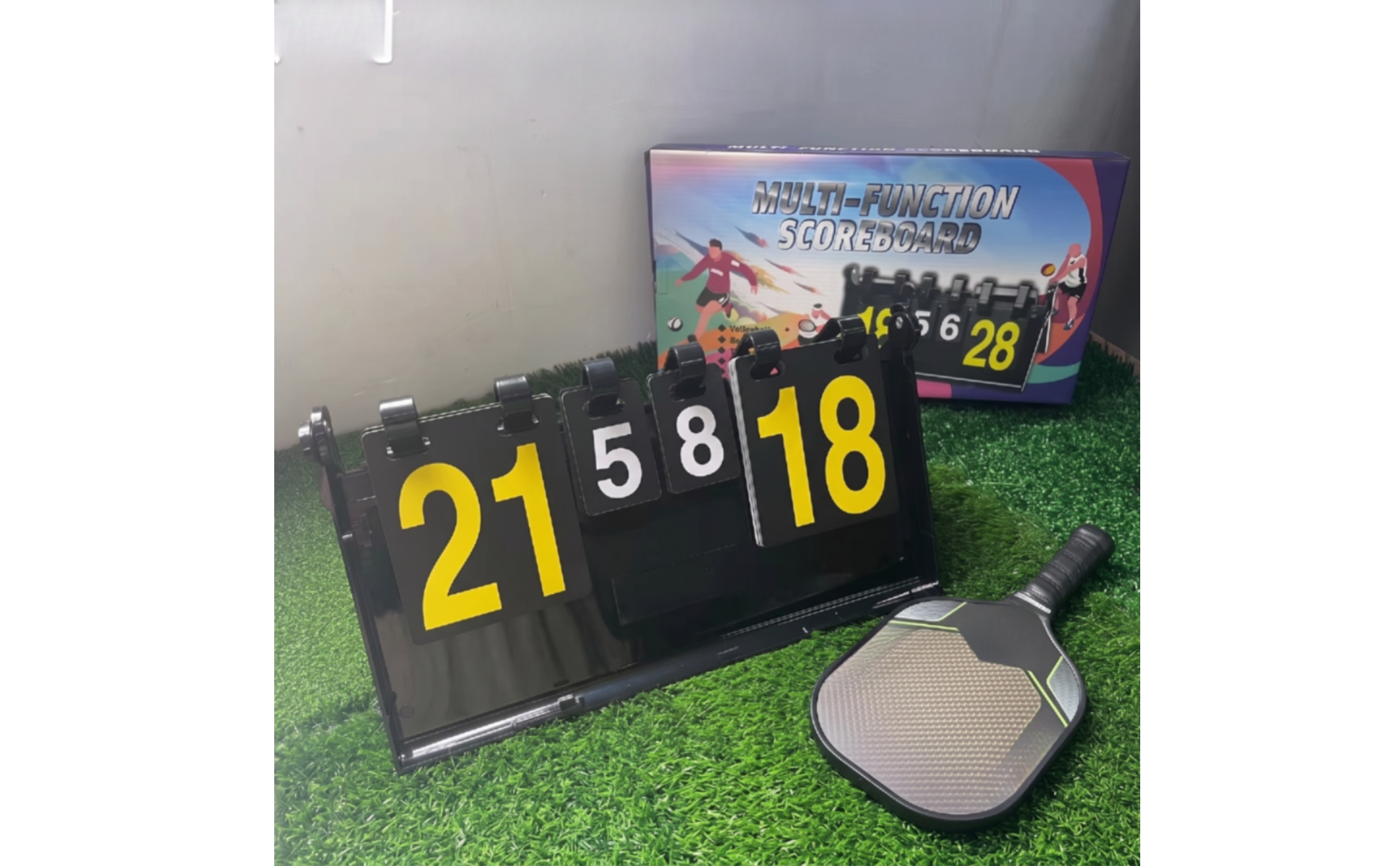 Manual Flip Scoreboard Tabletop Foldable Scoreboard with Support Base Portable