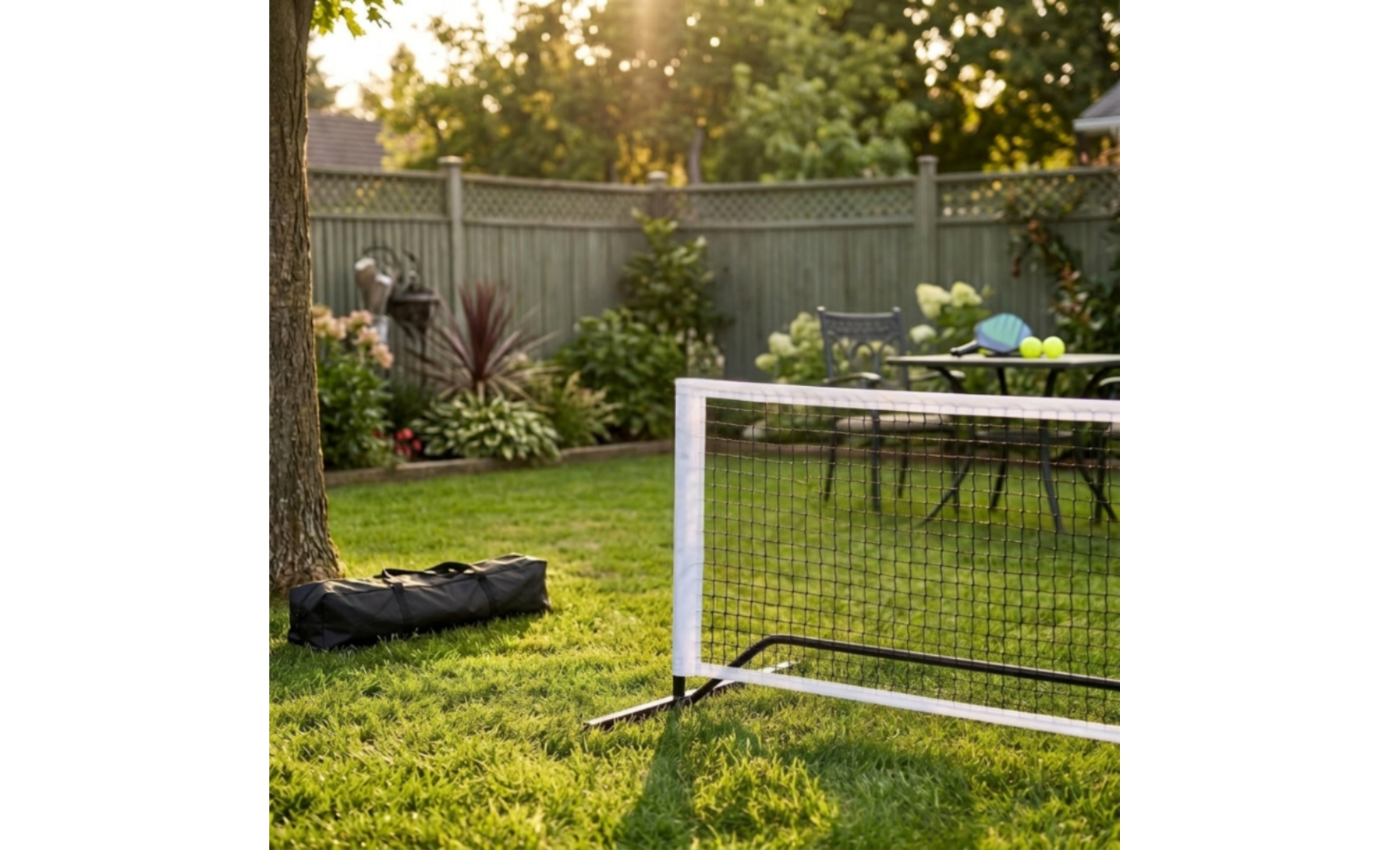 Pickleball-Netz mit Tragetasche Tragbar Freistehendes Pickleball-Netz für Garten