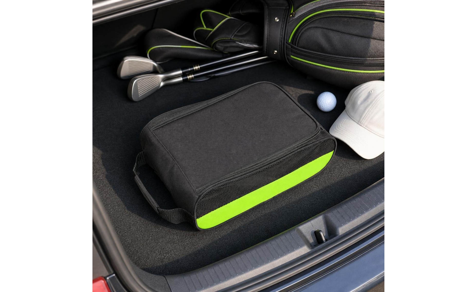 Shoe Bag with Handle Breathable Shoe Bag with Mesh Soft-Sided for Golf, Golfers