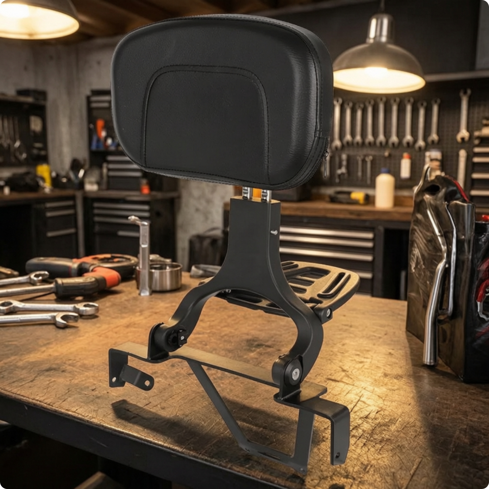 Motorcycle Backrest Assembly Stable Hardware Long-Lasting for Touring