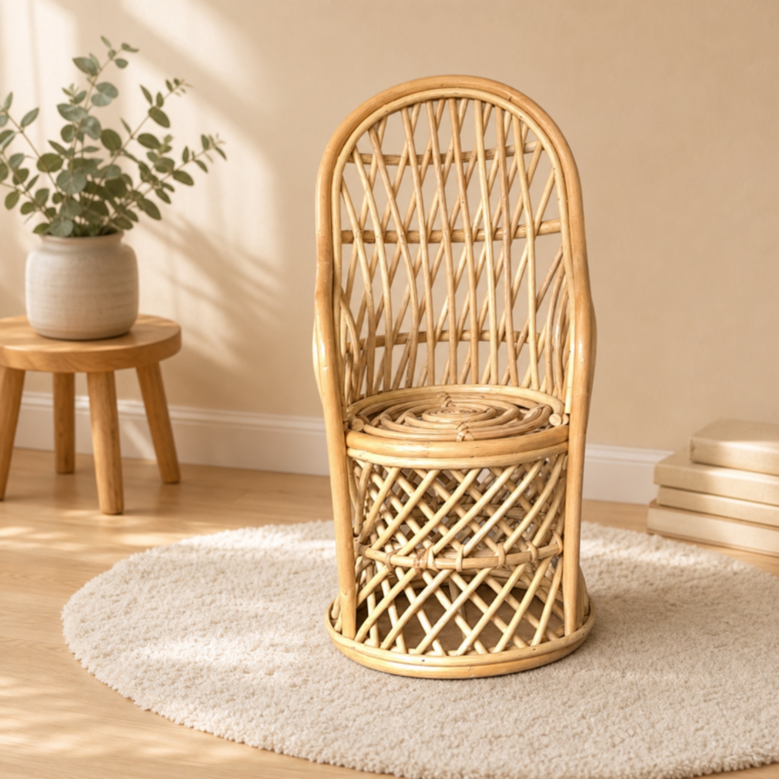 Rattansessel Vintage Korbsessel Rustikal Für Kinderzimmer, Babys - Produktbild 7