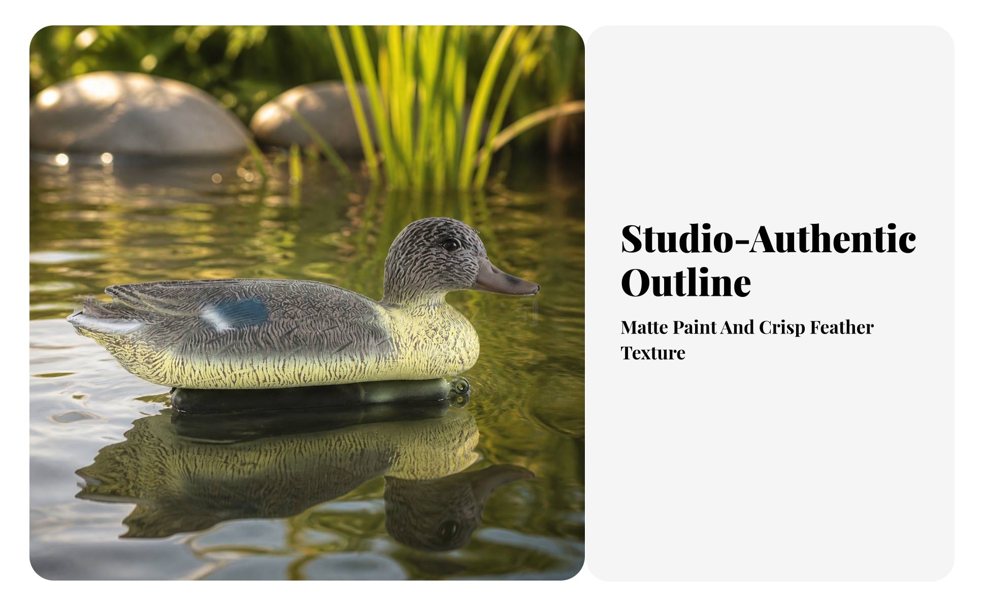 Floating Duck Decoy Stable Duck Decoy with Weighted Base Lifelike for Hunters